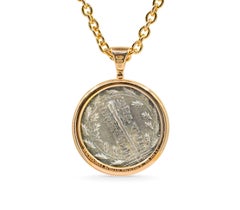 Collana Bulgari Monete con moneta d'argento dell'antica Macedonia in oro rosa 18 carati