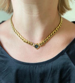 Bulgari Monete Ancient Roman Coin Diamond Gold Link Necklace