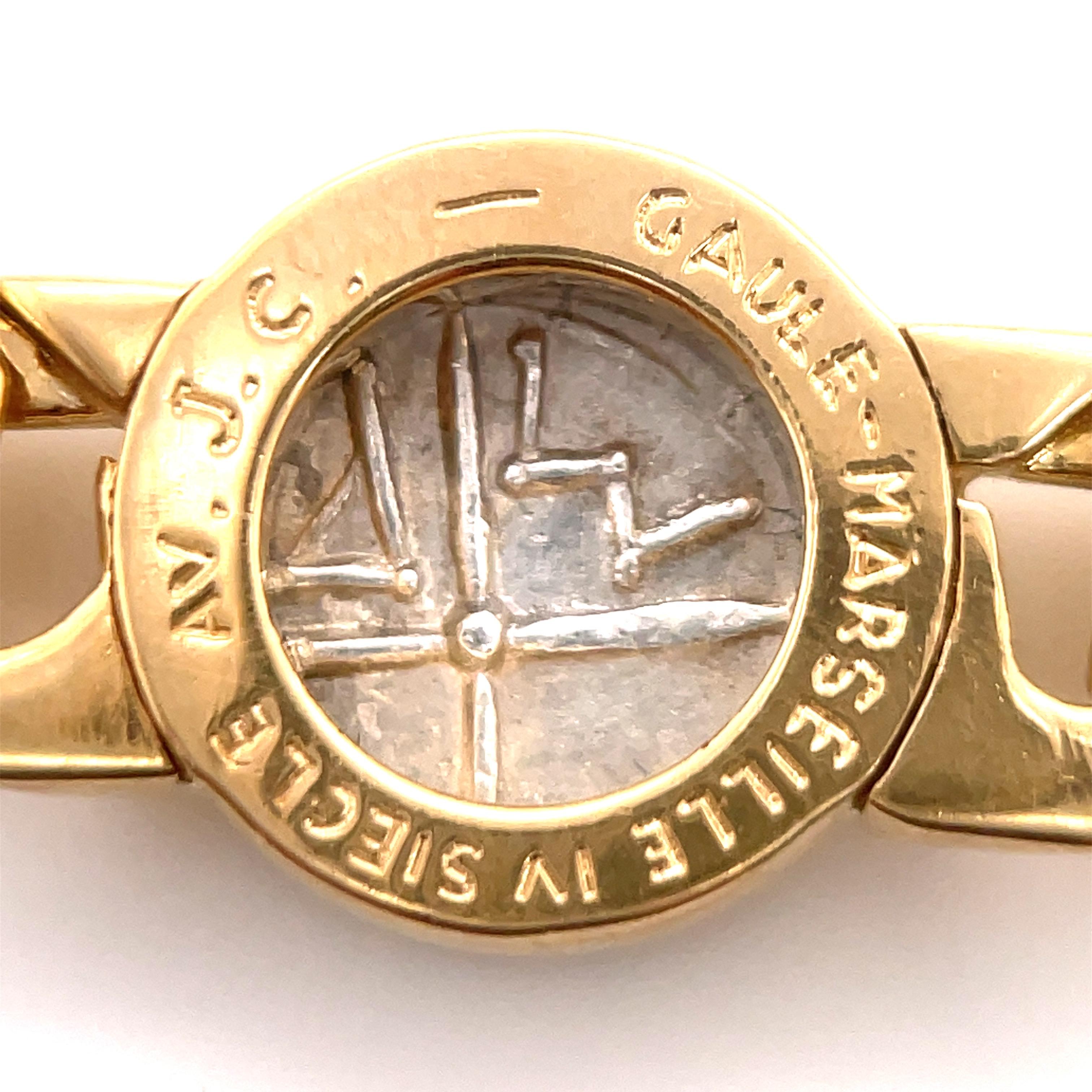Bulgari Monete Ancient Silver Coin Necklace Bracelet Ring Set 18K Yellow Gold 8