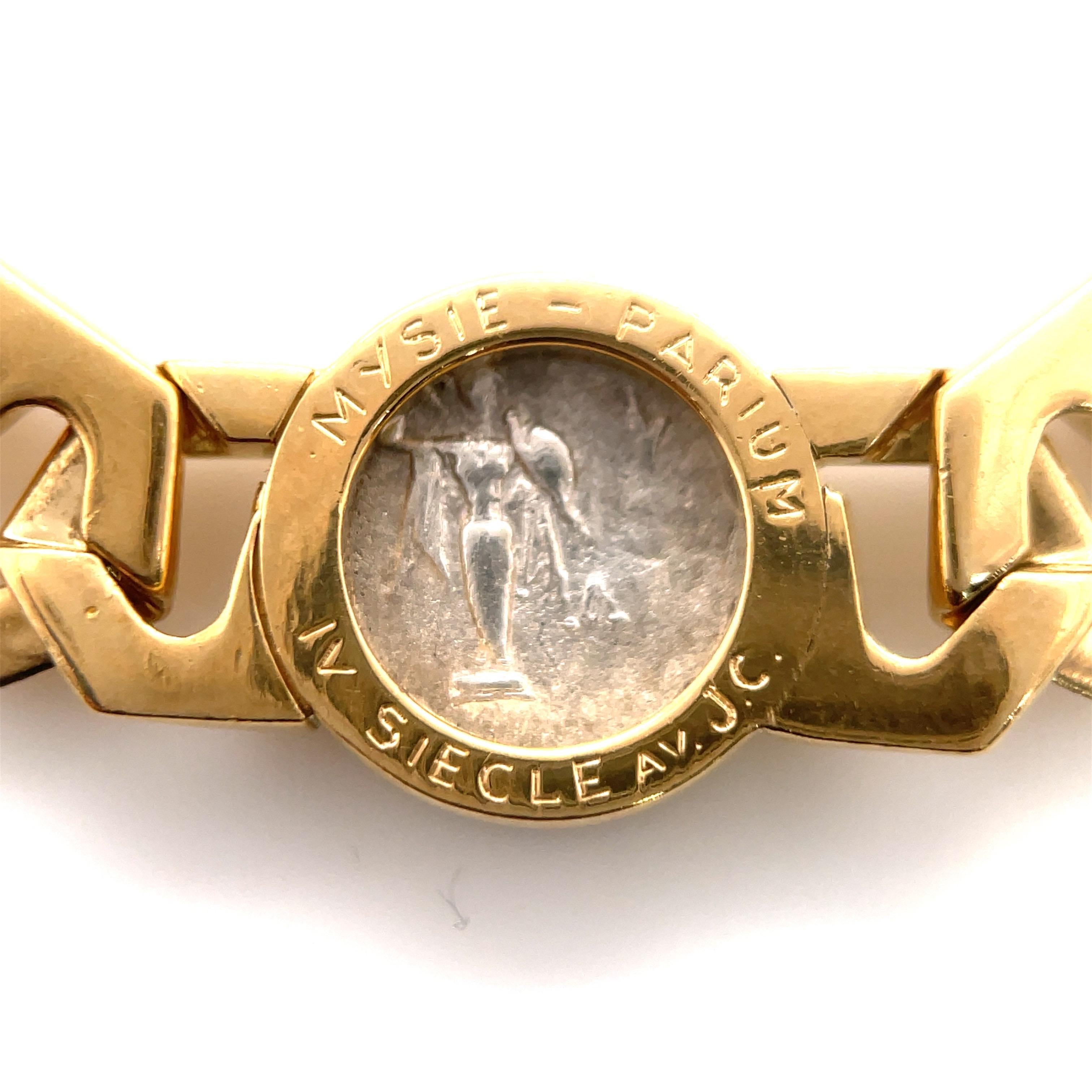 Bulgari Monete Ancient Silver Coin Necklace Bracelet Ring Set 18K Yellow Gold 1