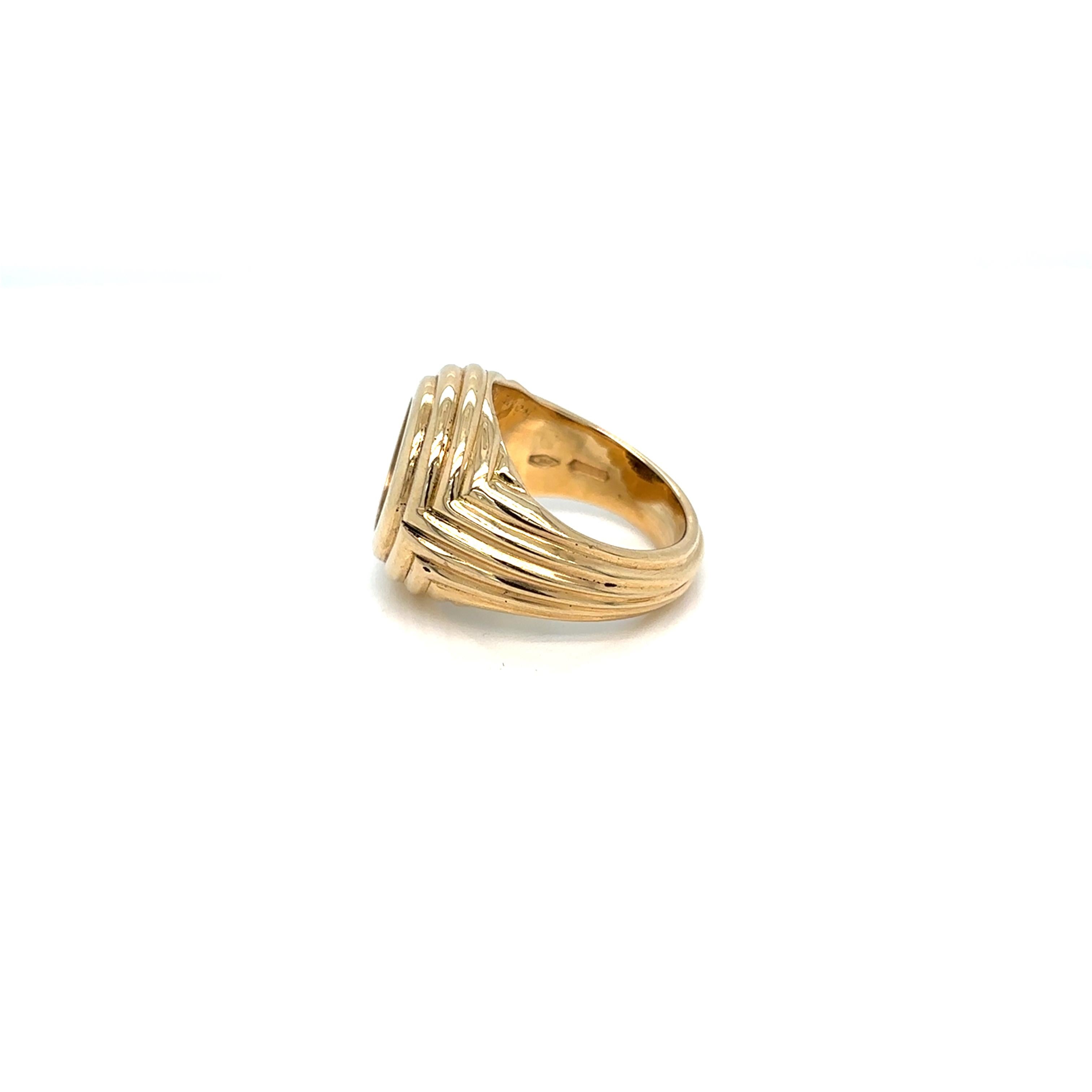 Bulgari Monete Ancient Silver M. Porcius Cato, Quinario, Roma, 89 a.C. Gold Ring For Sale 2