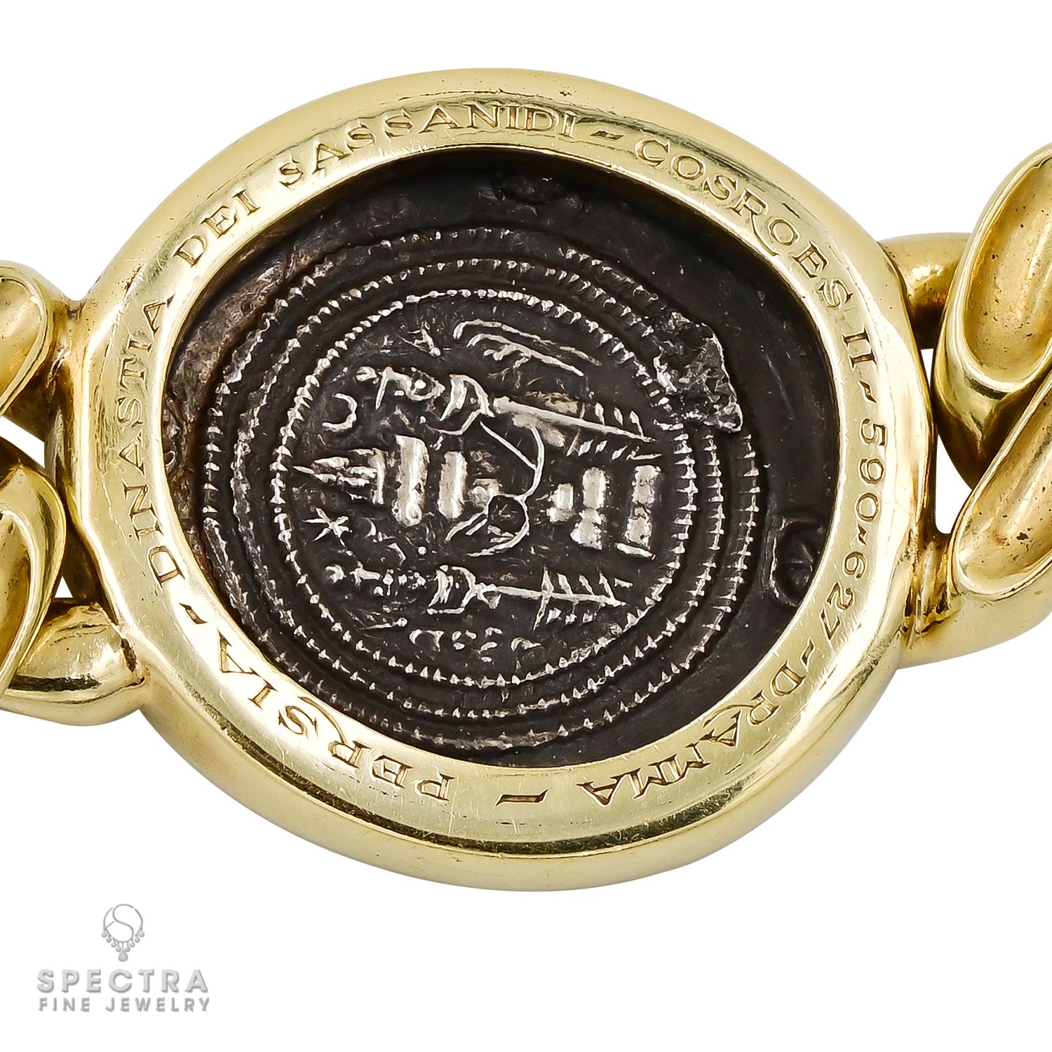 Bulgari Monete Kettenarmband für Damen oder Herren im Angebot