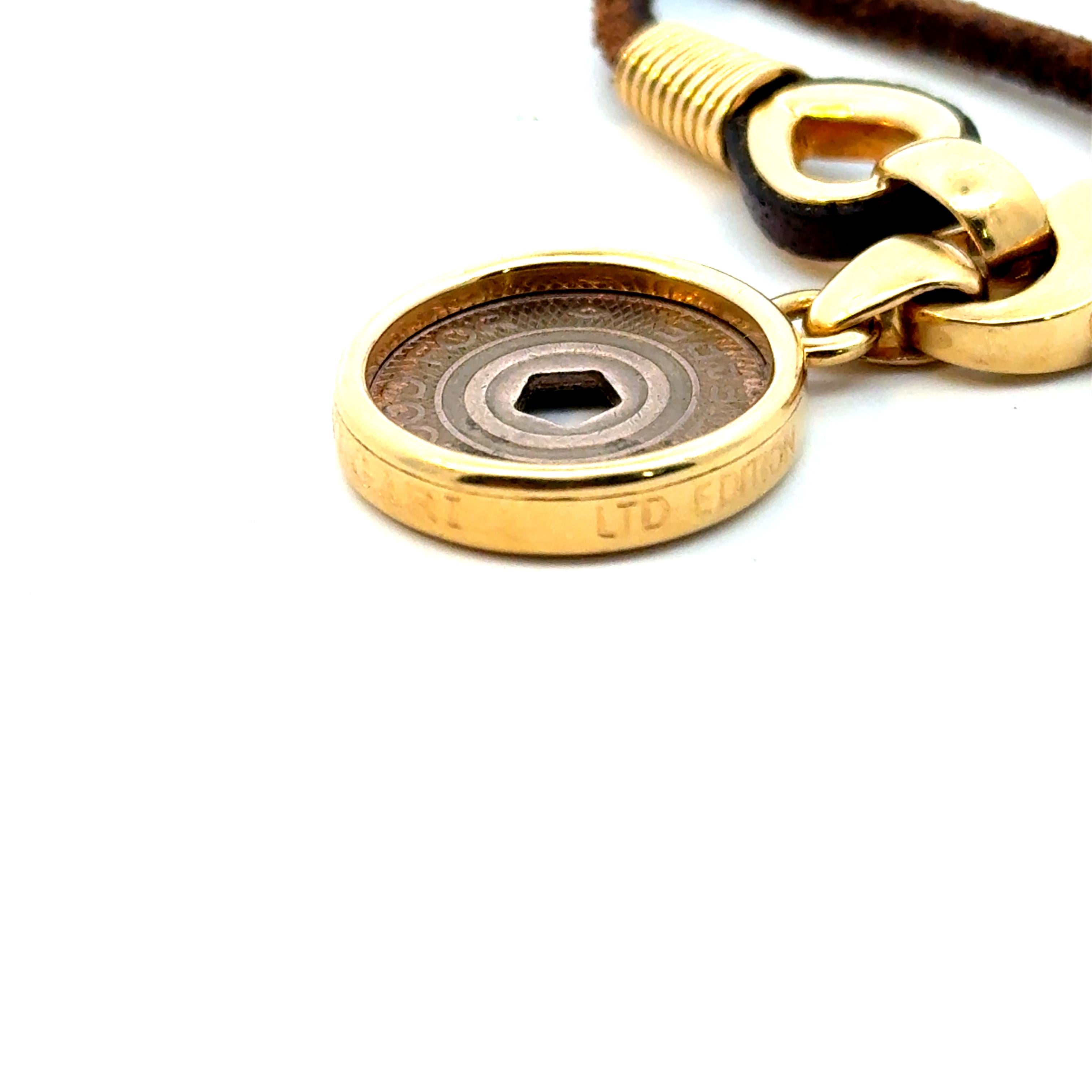 Bulgari Monete Coin Gold Necklace New York Subway Limited Edition For Sale 3