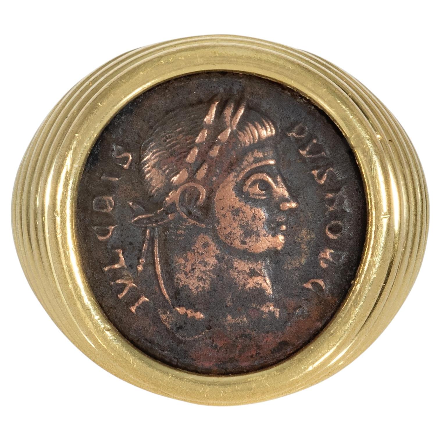 Pre-owned Bulgari Monete Coin Ring In Multiple