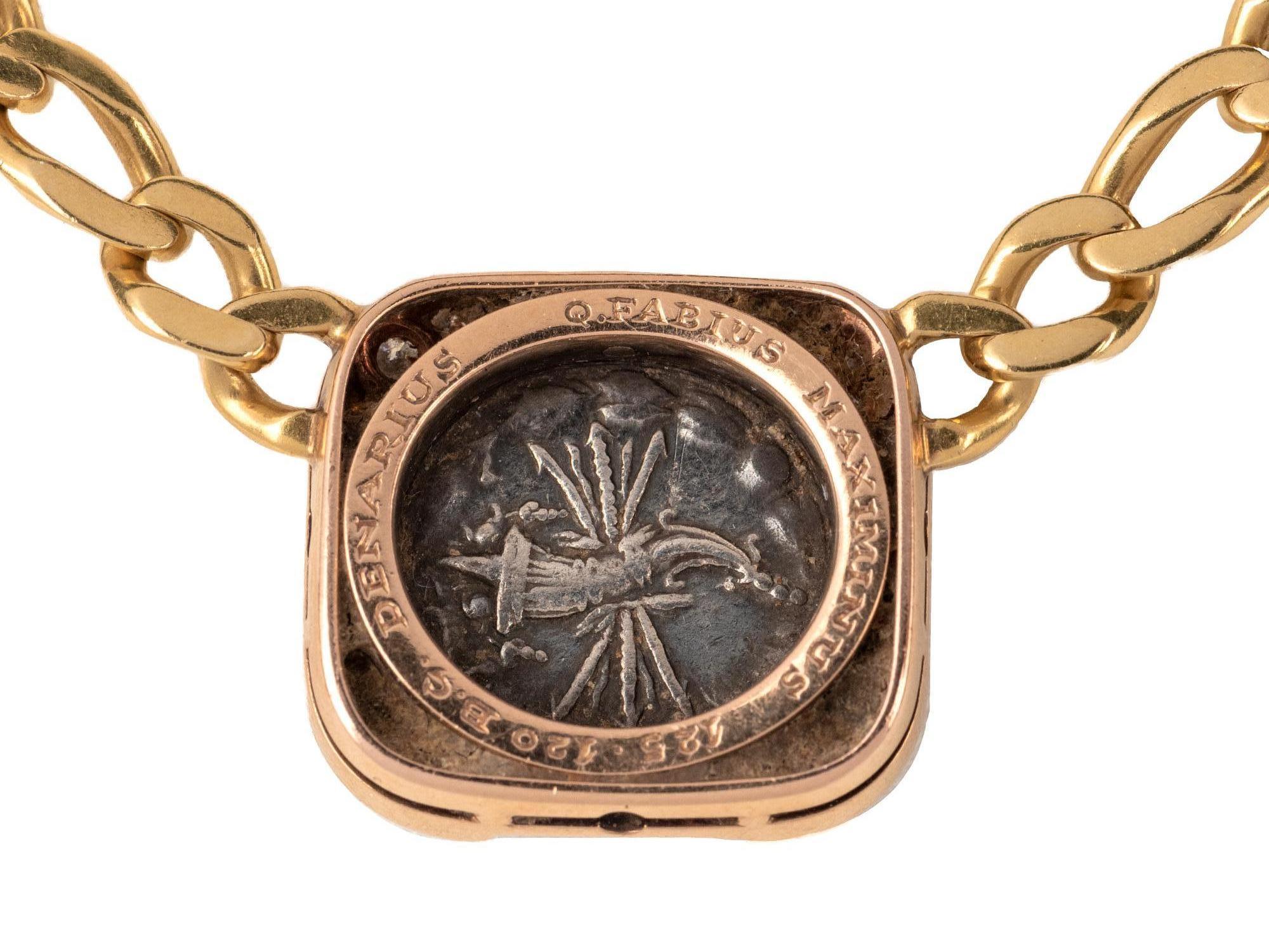 Bulgari Monete Diamond Necklace In Good Condition In San Antonio, TX
