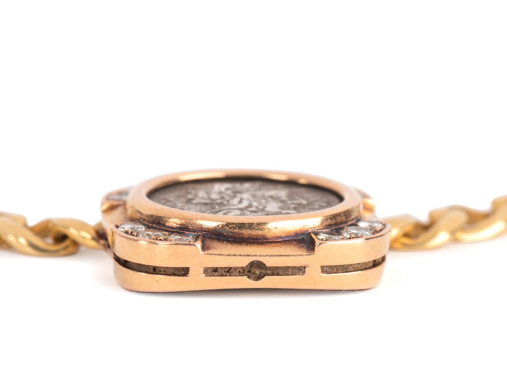 Women's or Men's Bulgari Monete Diamond Necklace