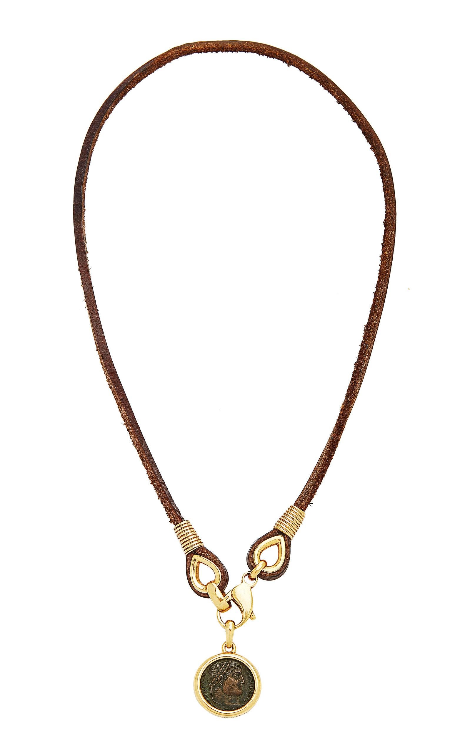 bulgari leather necklace