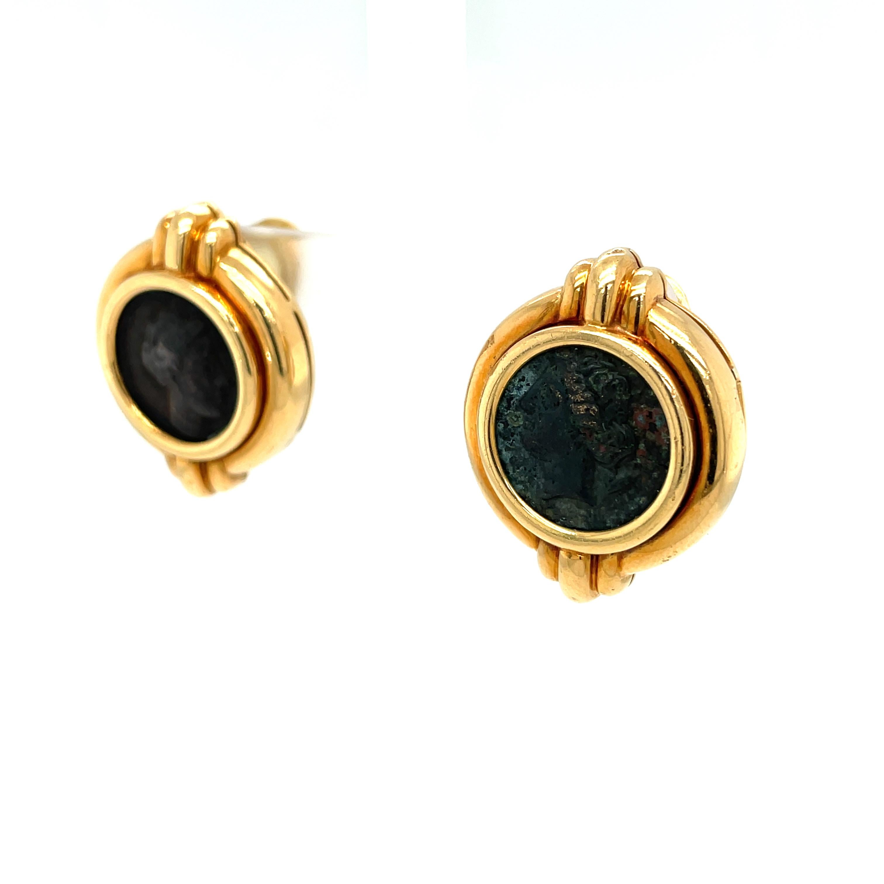 gold coin earrings