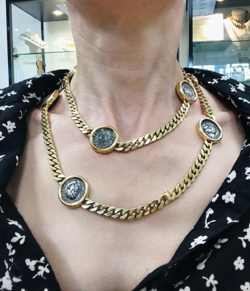 Bulgari Monete Necklace Eight Coin In Excellent Condition For Sale In Beverly Hills, CA