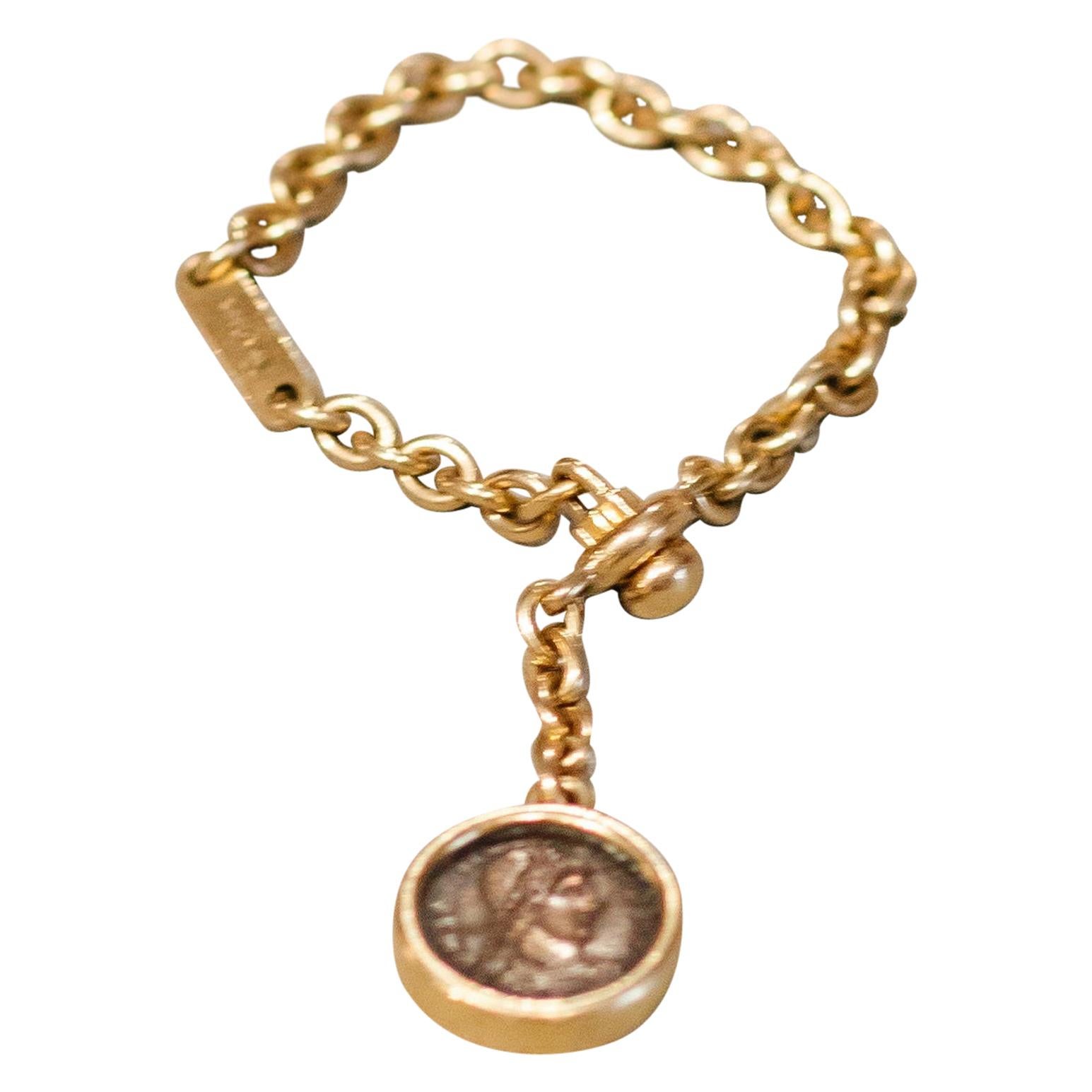 Bulgari Monete Roman Empire Ancient Coin 18-Karat Gold Key Chain