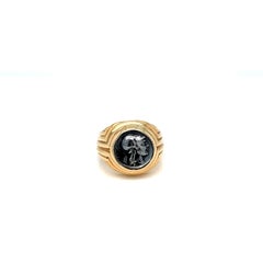 Bulgari Monete Roman Imperatorial Silver Coin Gold Ring