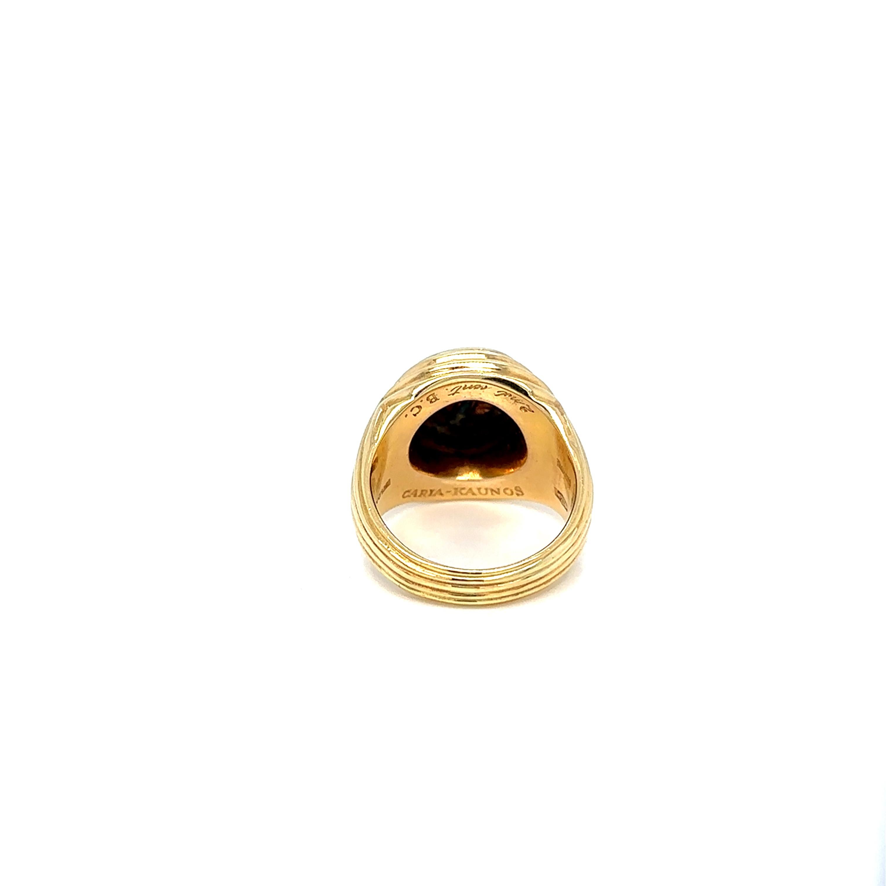Bulgari Monete Roman Imperatorial Silver Coin Gold Ring 2