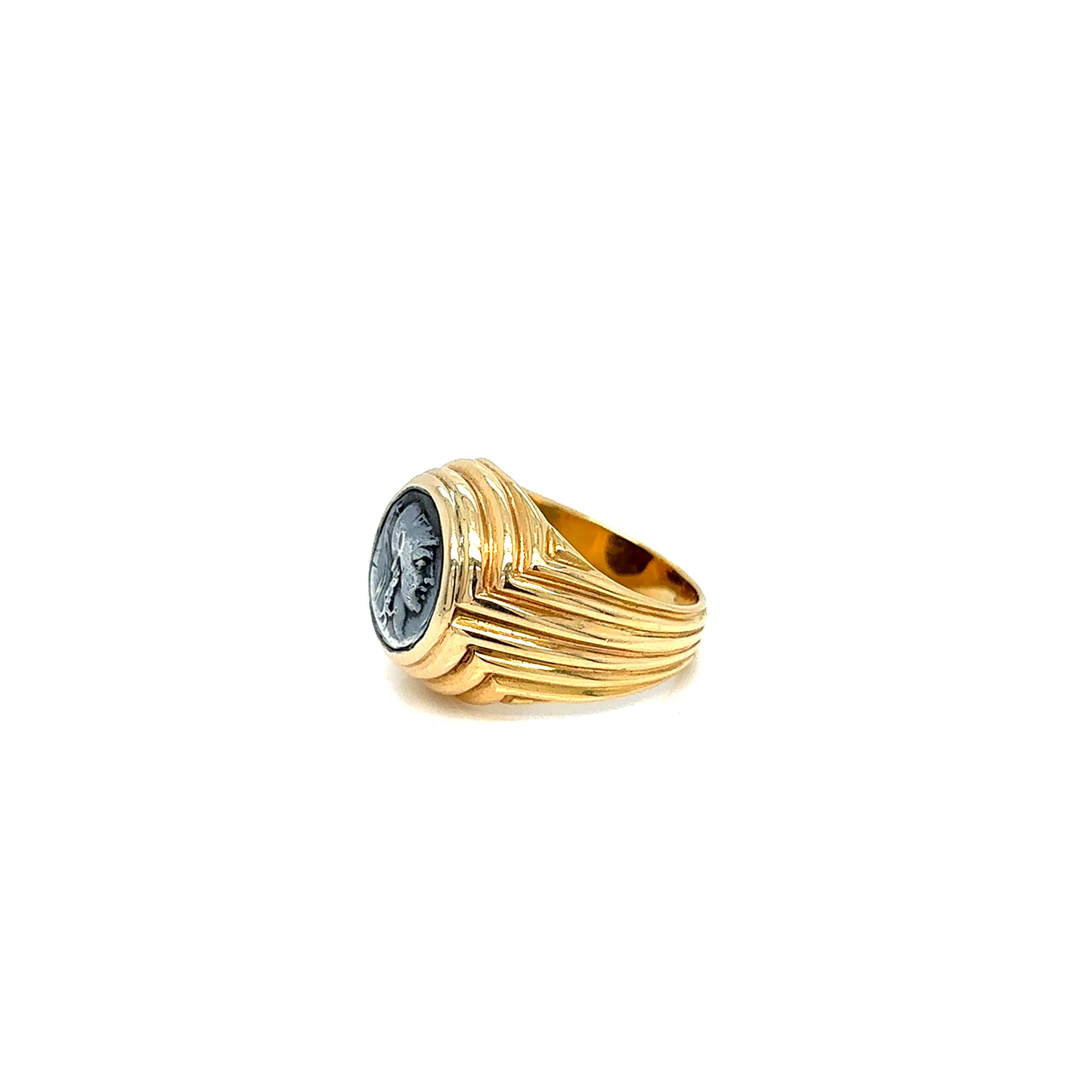 Bulgari Monete Roman Imperatorial Silver Coin Gold Ring 4