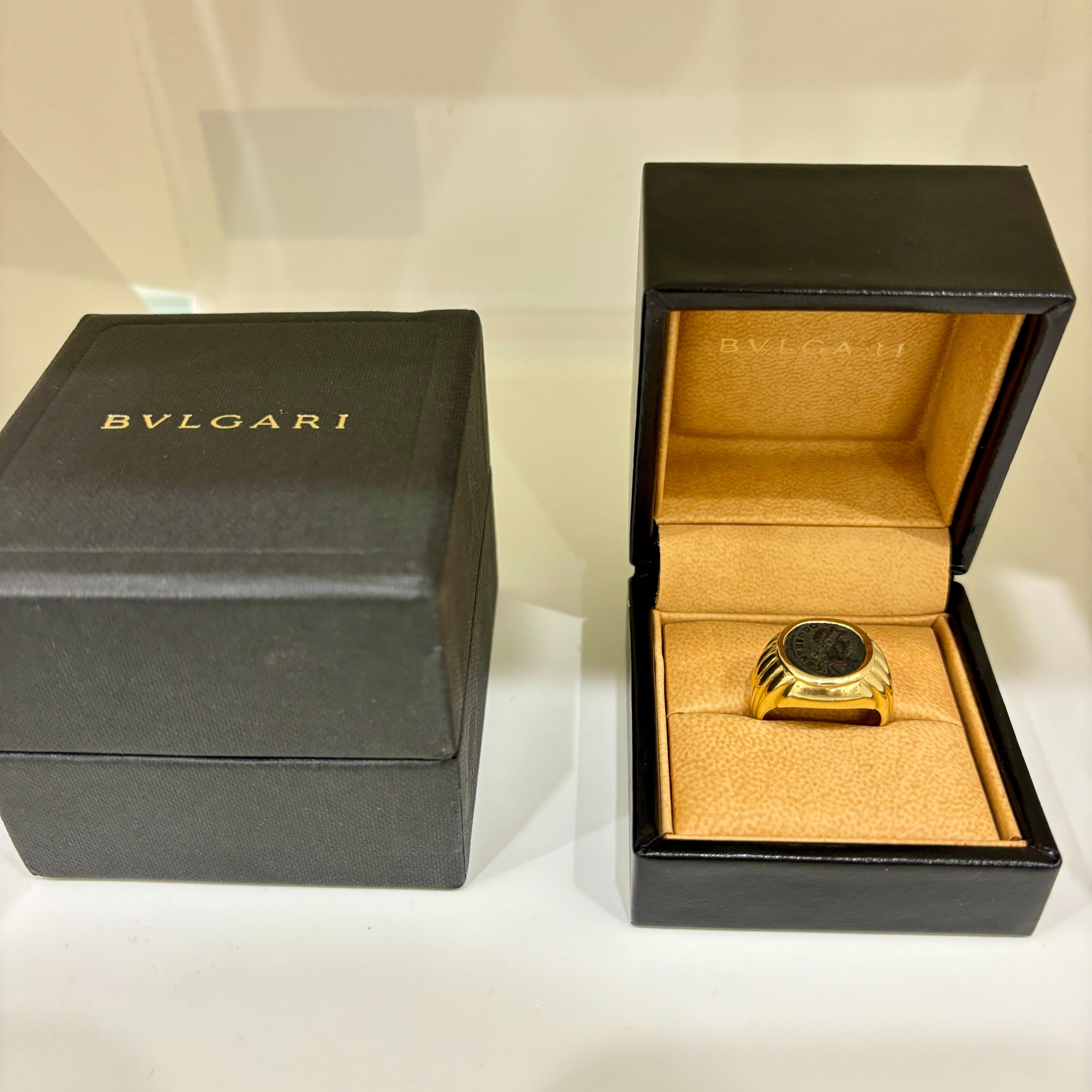 Bulgari Monete Roman Imperial Coin Gold Bold Ring 9