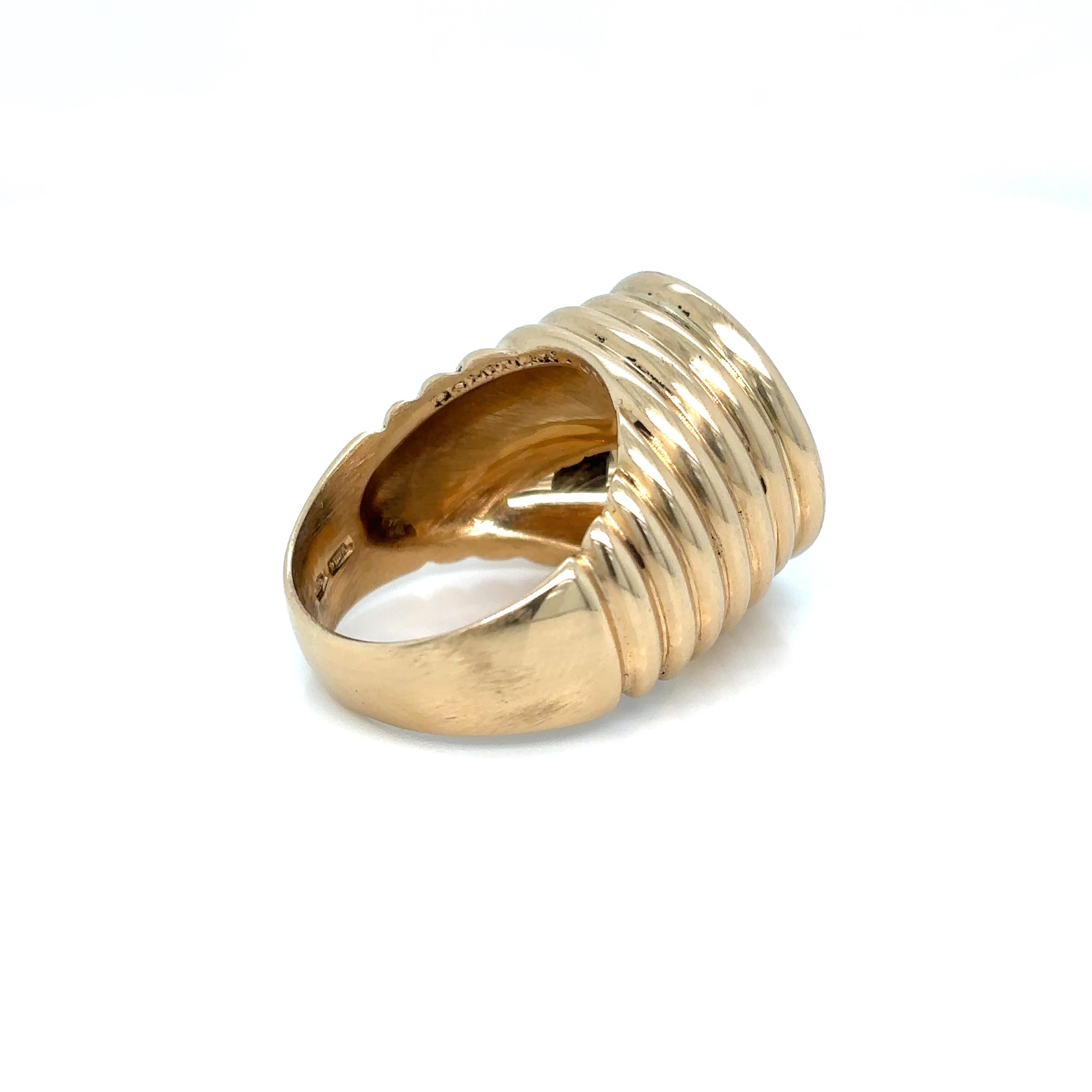 Women's or Men's Bulgari Monete Roman Imperial Coin Gold Bold Ring For Sale