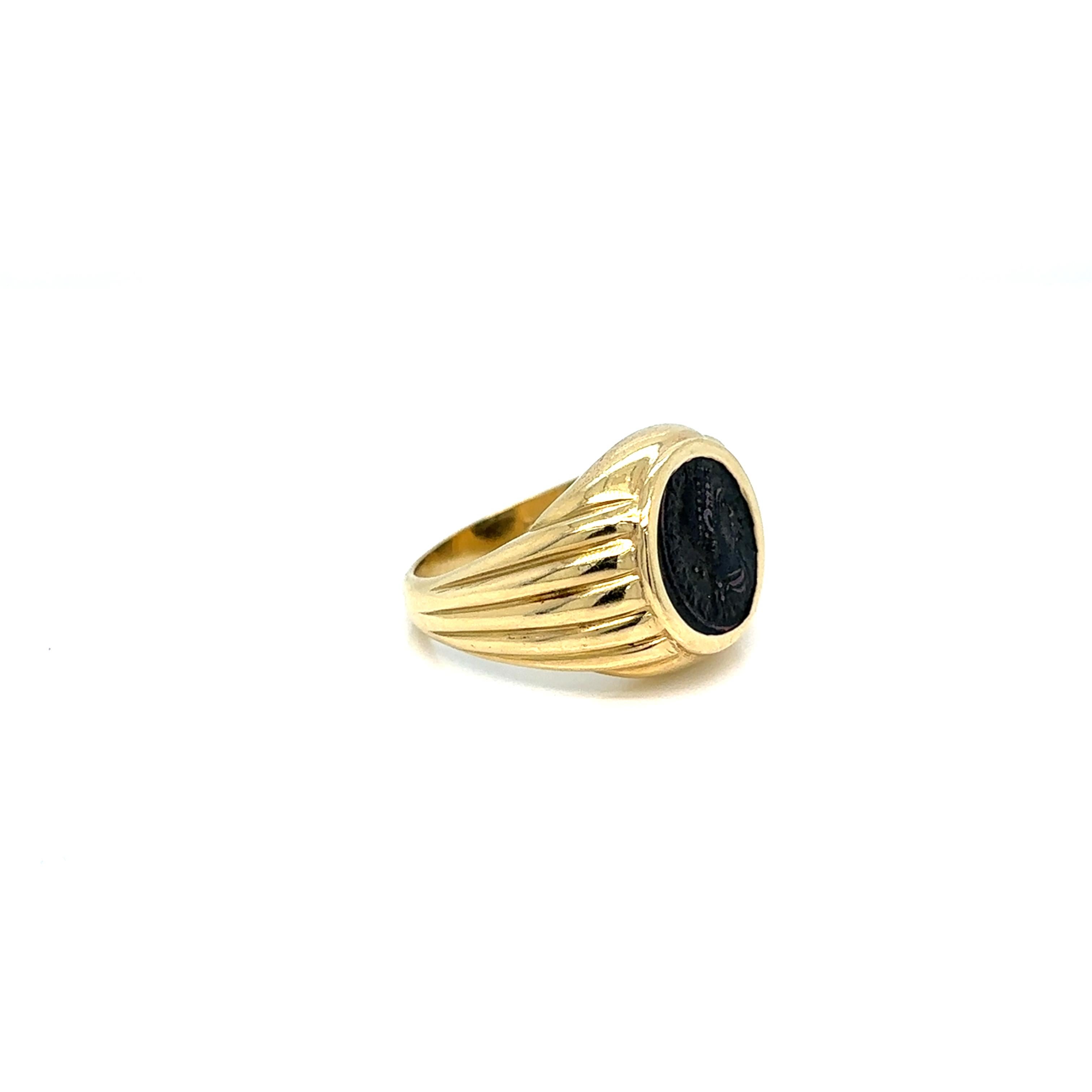 Women's or Men's Bulgari Monete Roman Imperial Coin Gold Bold Ring
