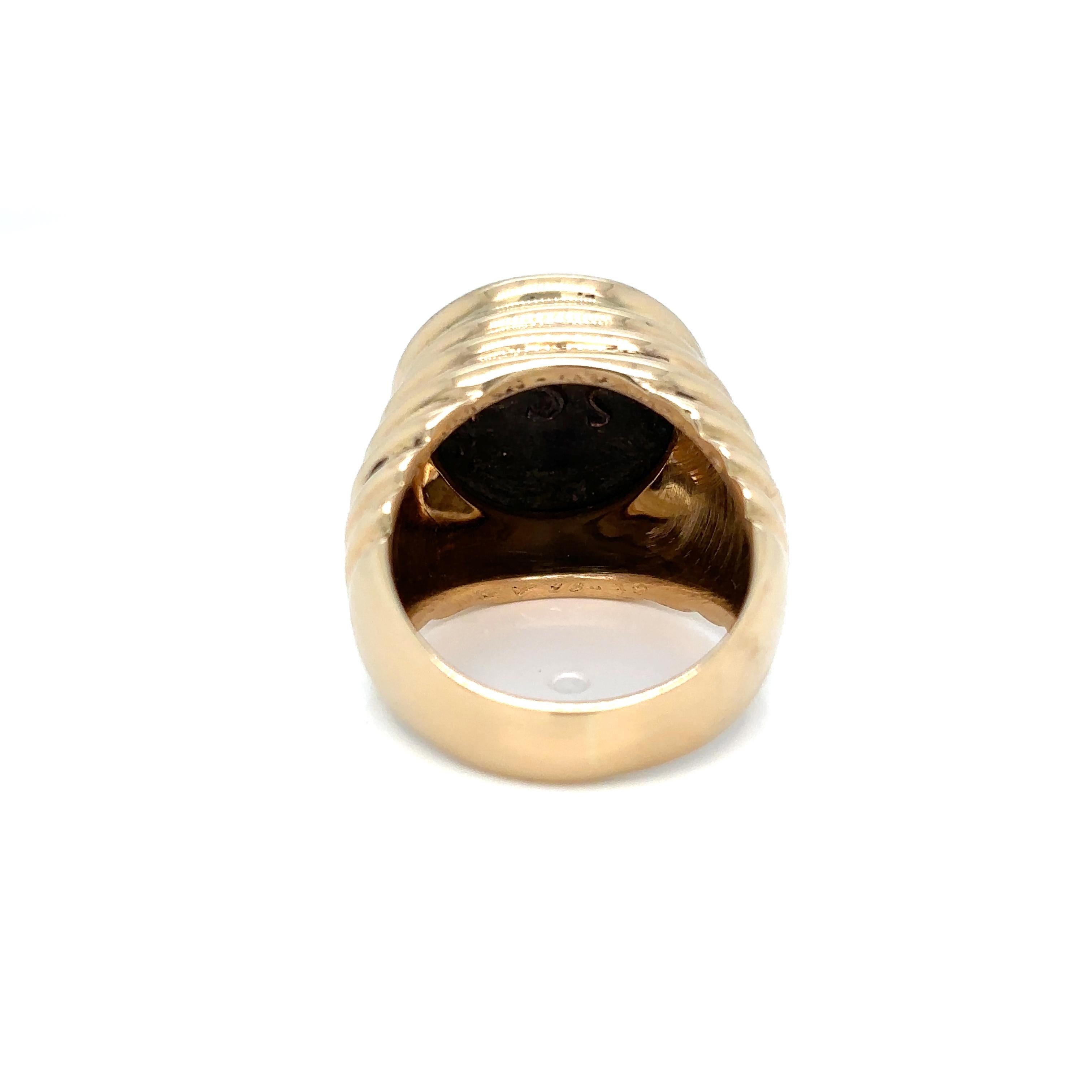 Bulgari Monete Roman Imperial Coin Gold Bold Ring For Sale 1