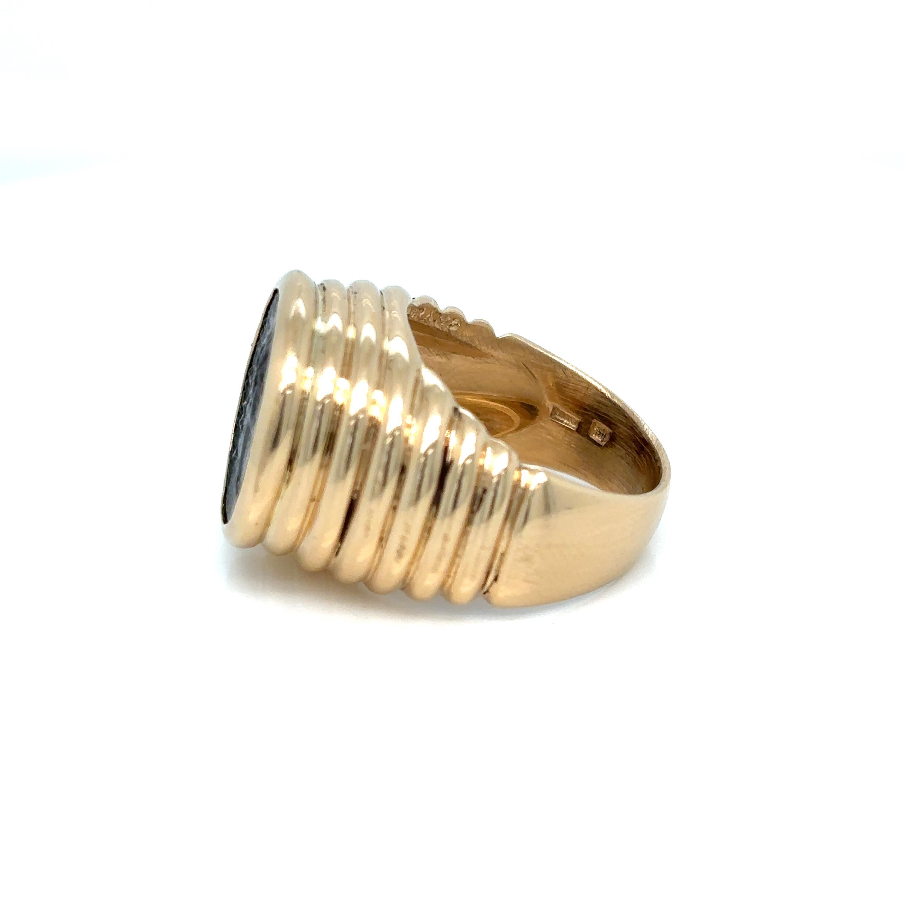 Bulgari Monete Roman Imperial Coin Gold Bold Ring For Sale 2