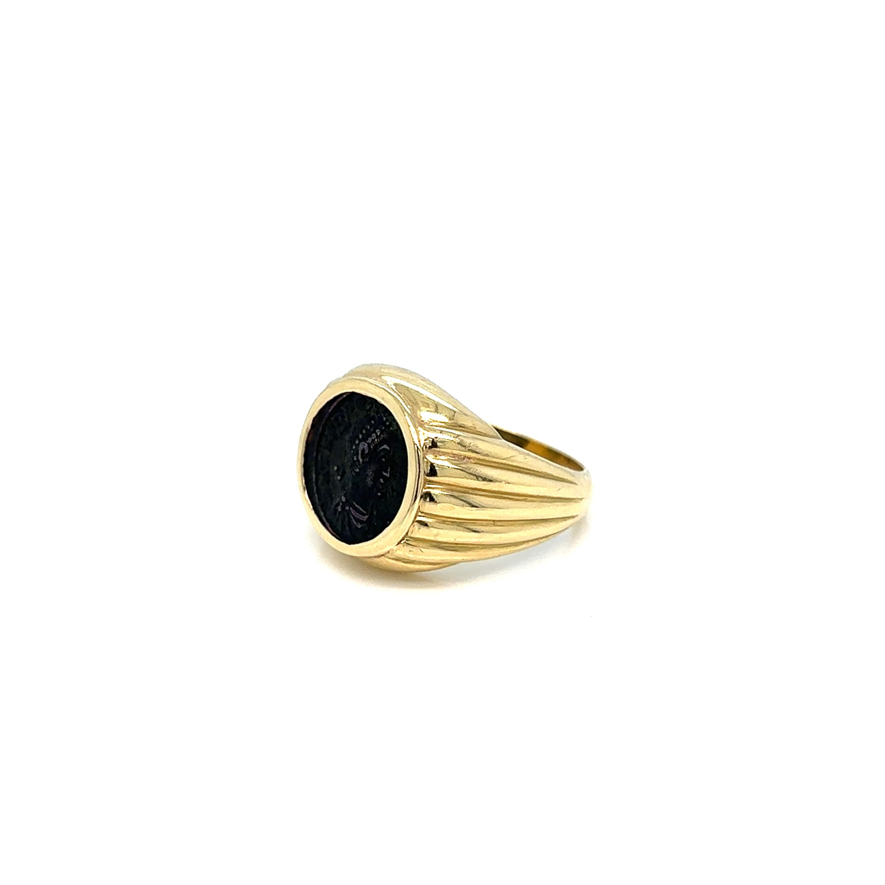Bulgari Monete Roman Imperial Coin Gold Bold Ring 2