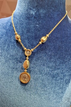 Bulgari Monete Sassi Gelbgold-Halskette aus 18 Karat Gelbgold