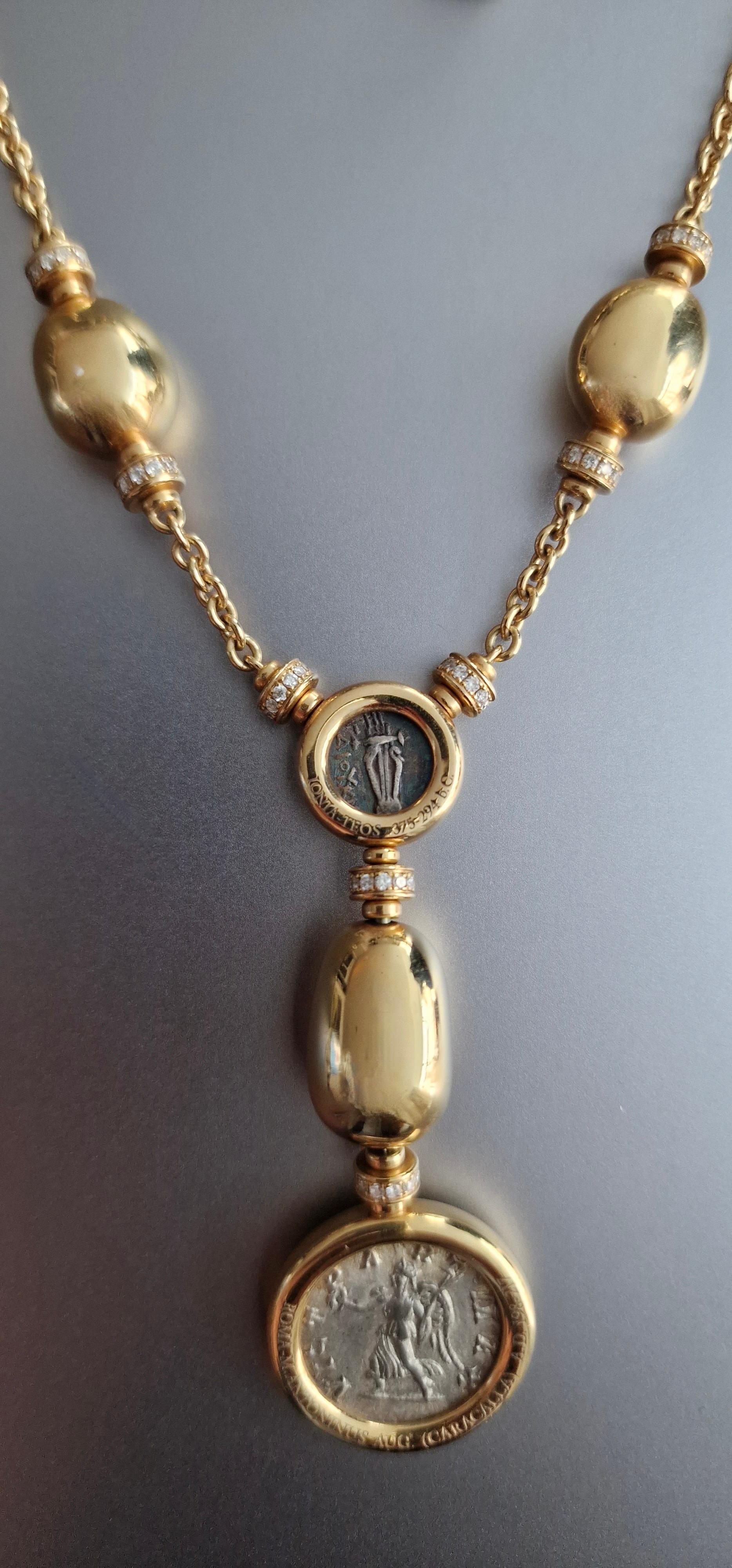 Collar Bulgari Monete Sassi Oro Amarillo 18K en venta 2
