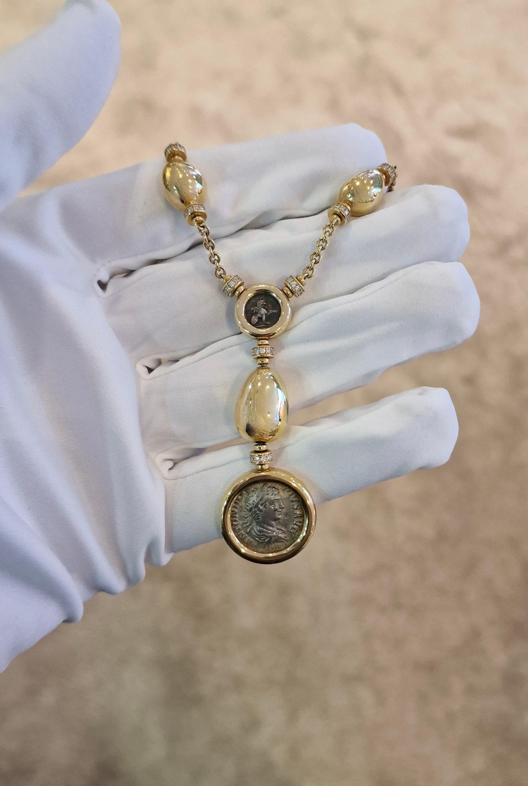 Bulgari Monete Sassi Yellow Gold 18K Necklace 4