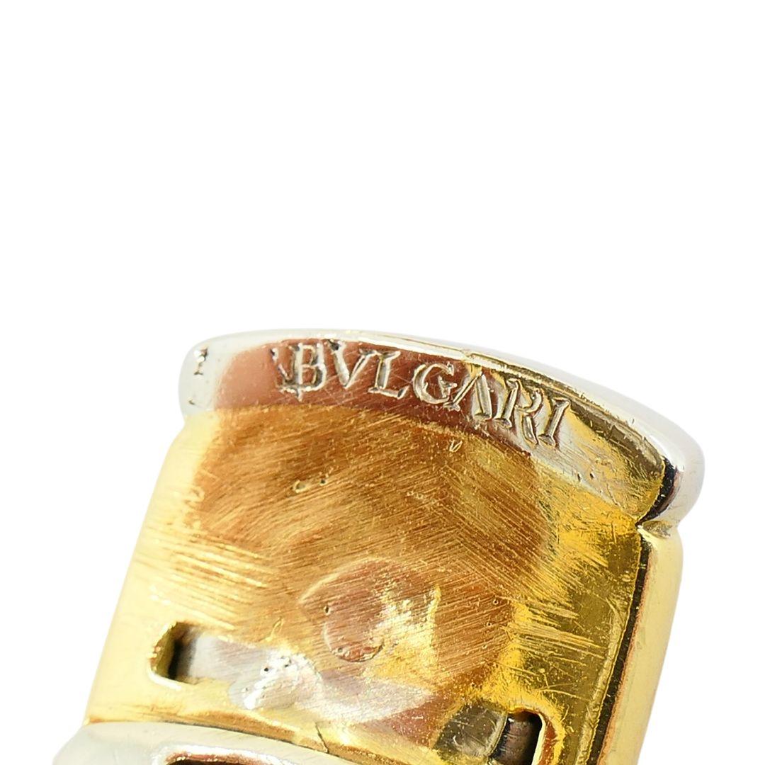 Bulgari Monete Silver Ancient Coin 18k Two Tone Gold Cuff Bracelet 9
