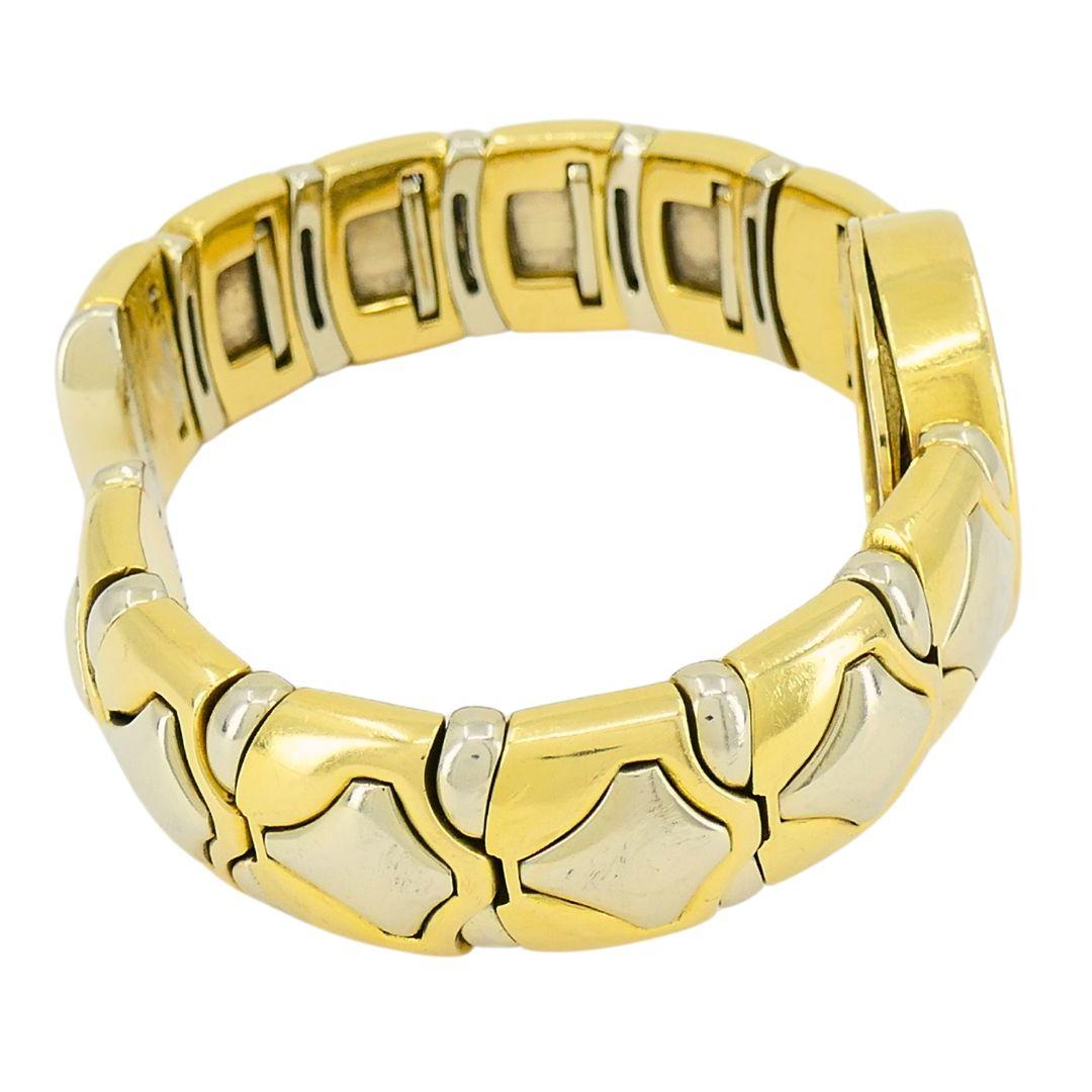 Bulgari Monete Silver Ancient Coin 18k Two Tone Gold Cuff Bracelet 4