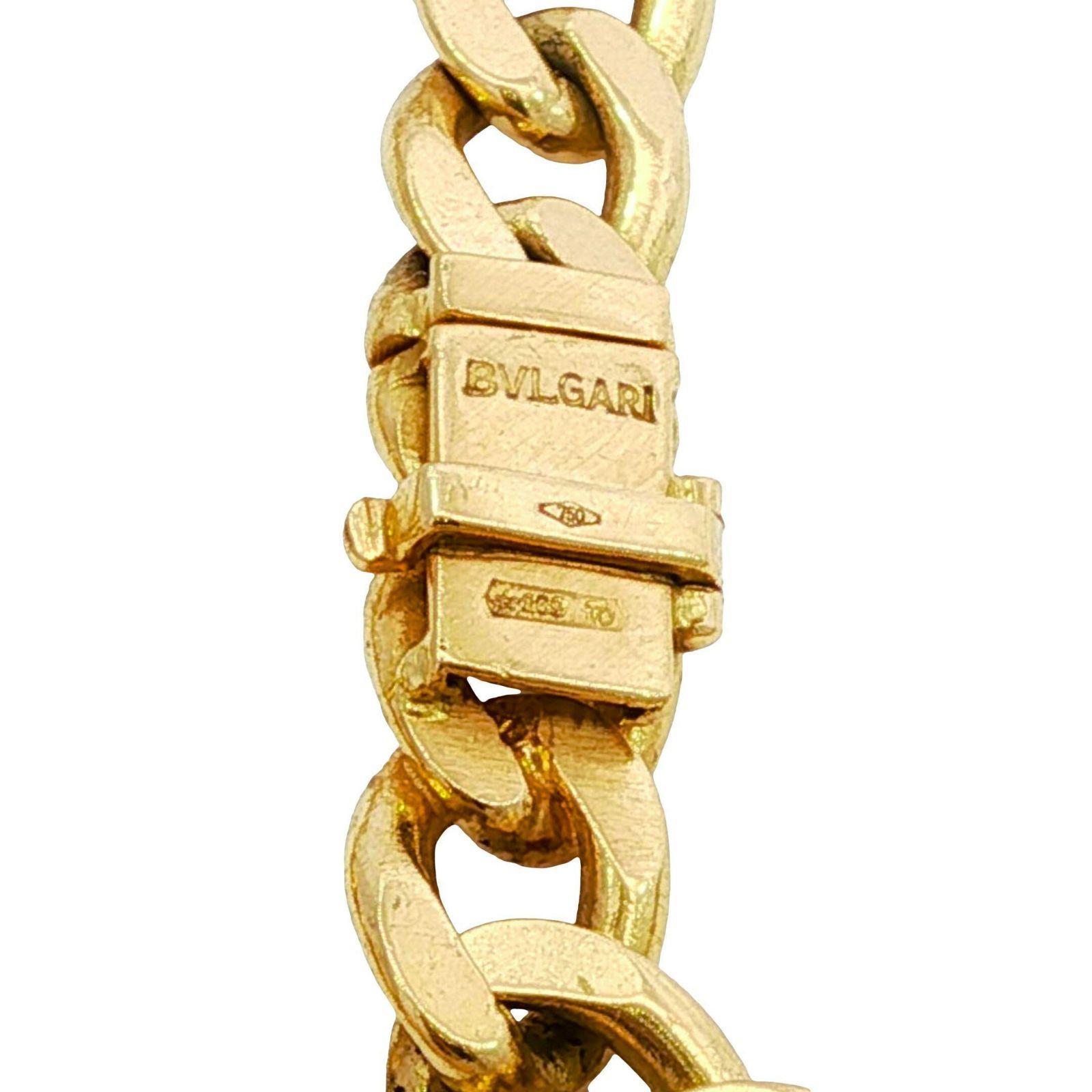 Bulgari Monete Yellow Gold Ancient Coin Curb Link Necklace 18k 8 Coins 35