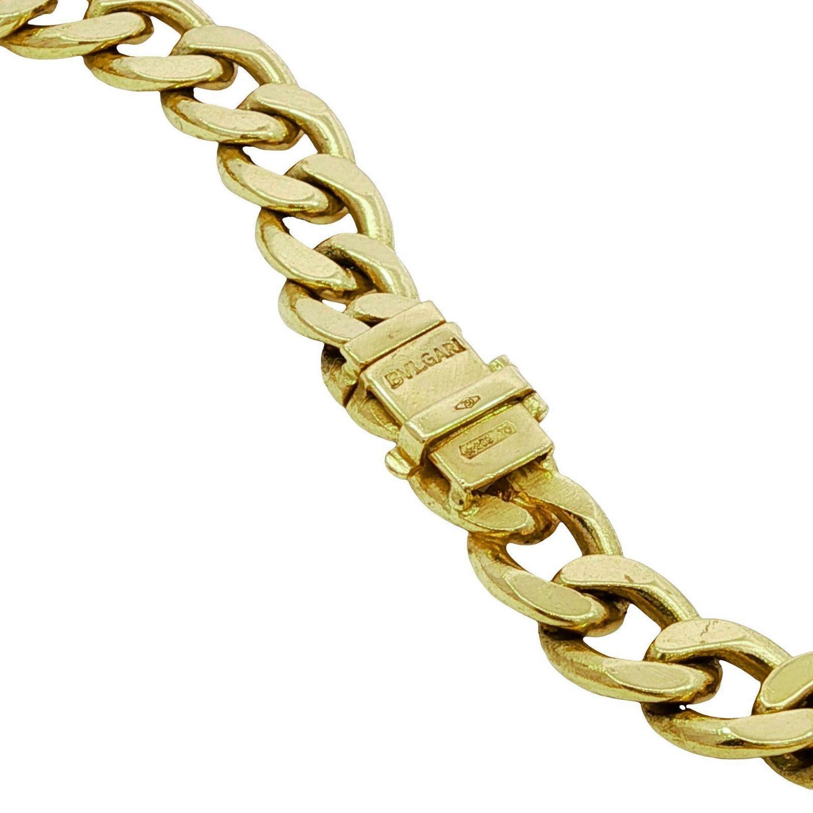 Bulgari Monete Yellow Gold Ancient Coin Curb Link Necklace 18k 8 Coins 35