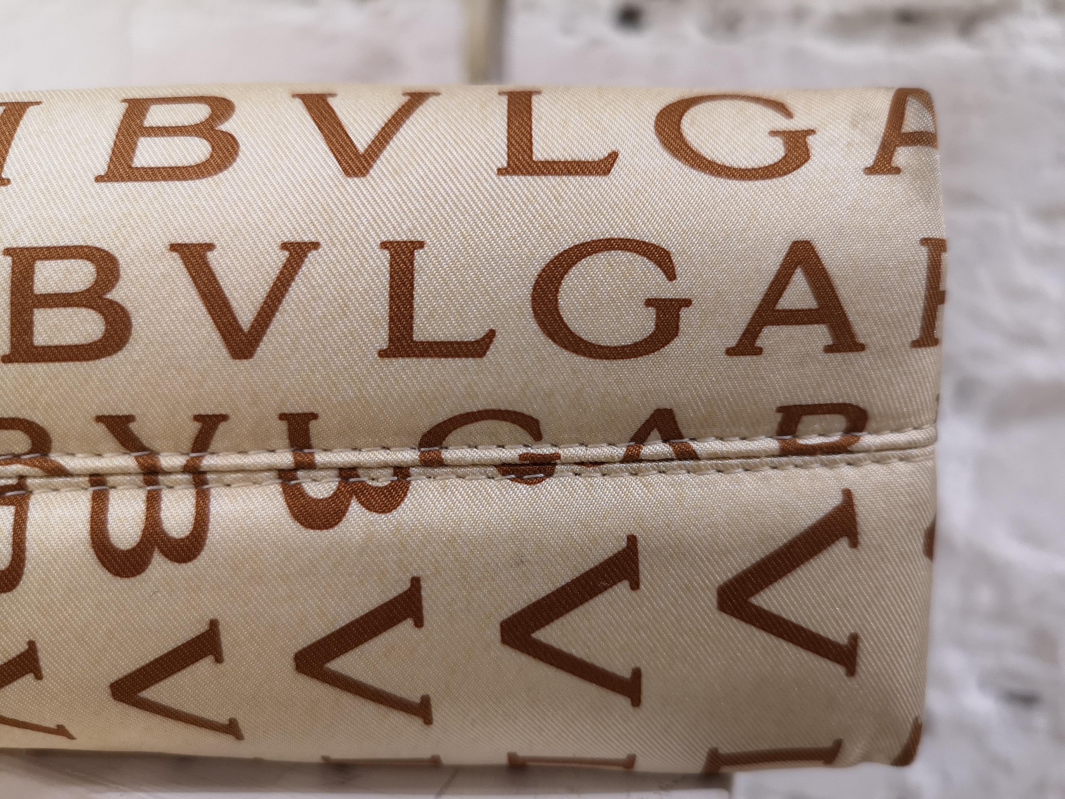 Bulgari Monogram Silk and red Leather shoulder bag 2
