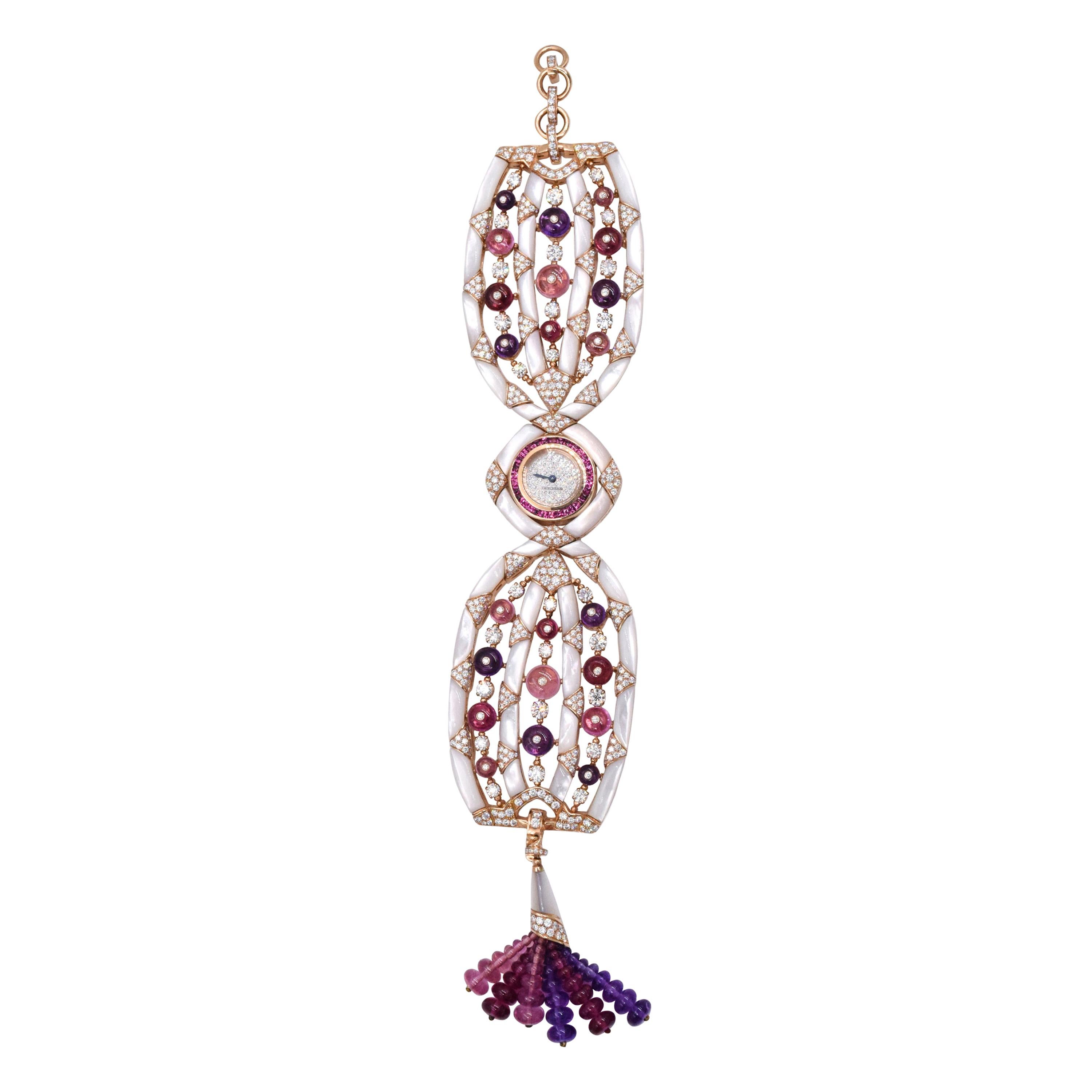 Bvlgari,  Diamond and Colored Spinel Watch