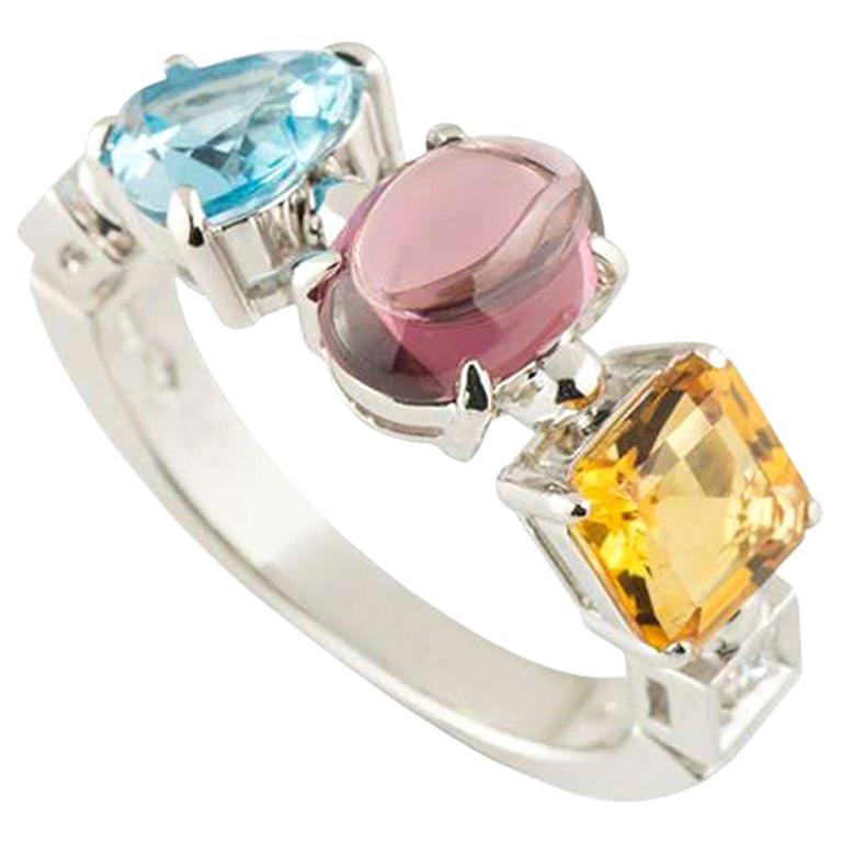 Bulgari Multi-Gemstone Allegra Ring For 