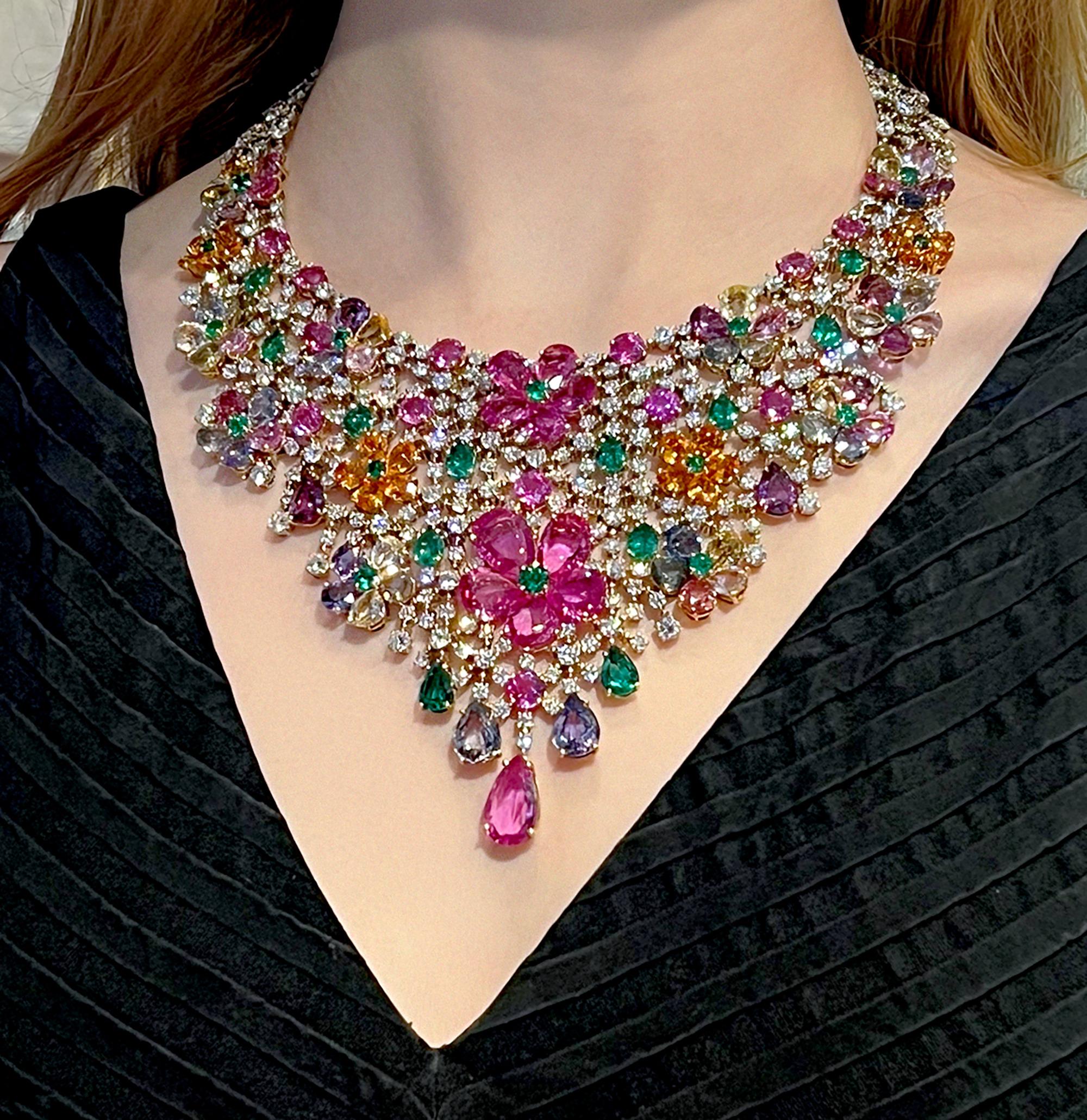 Modern Bulgari Multi-Gemstone Necklace