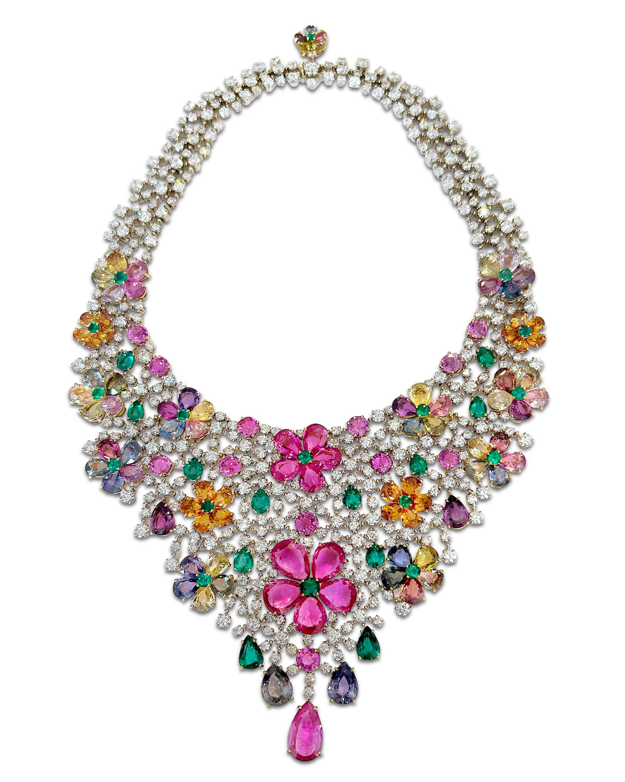 Pear Cut Bulgari Multi-Gemstone Necklace