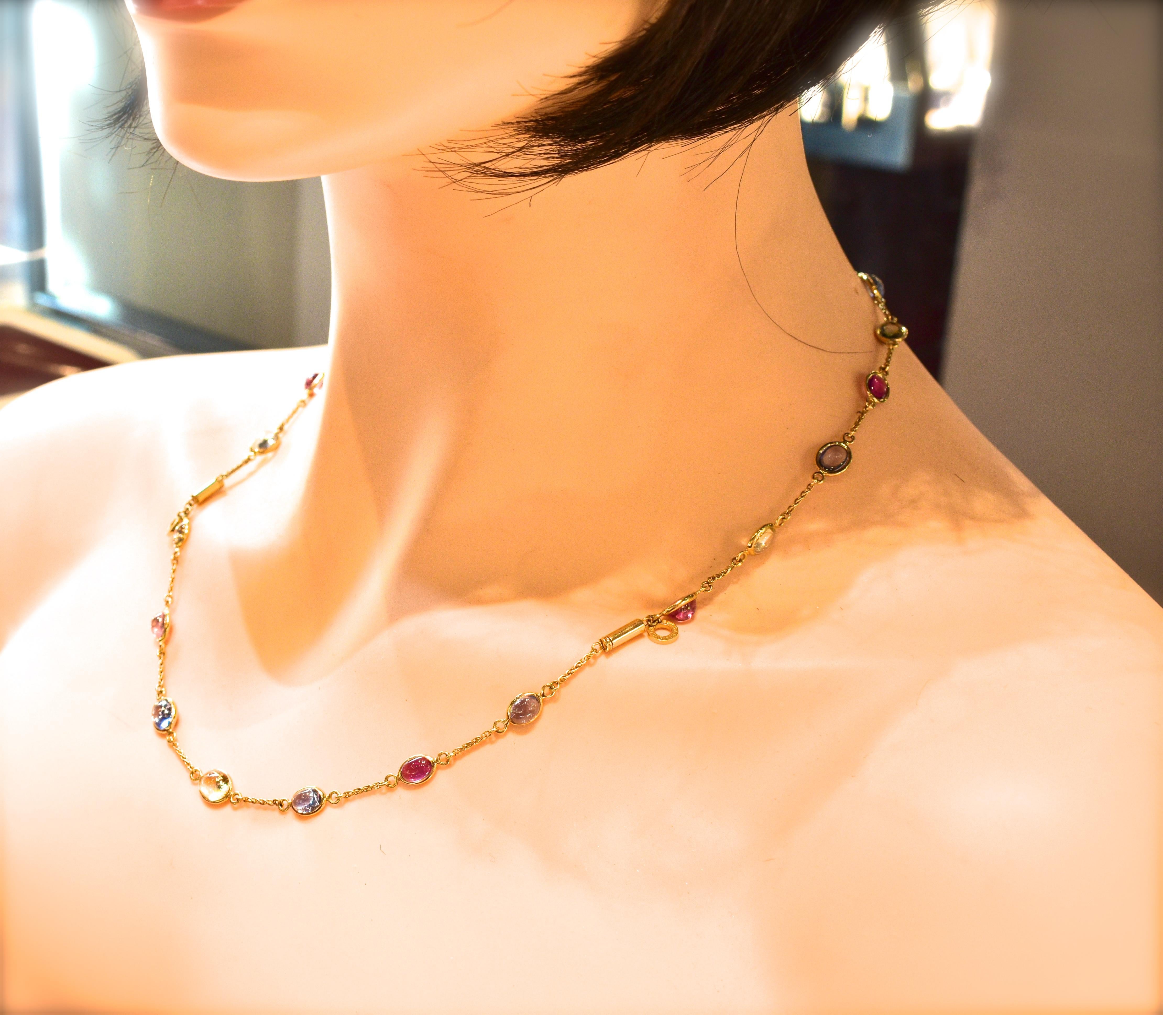 Bulgari Multi Stone Necklace/Bracelets In Excellent Condition In Aspen, CO
