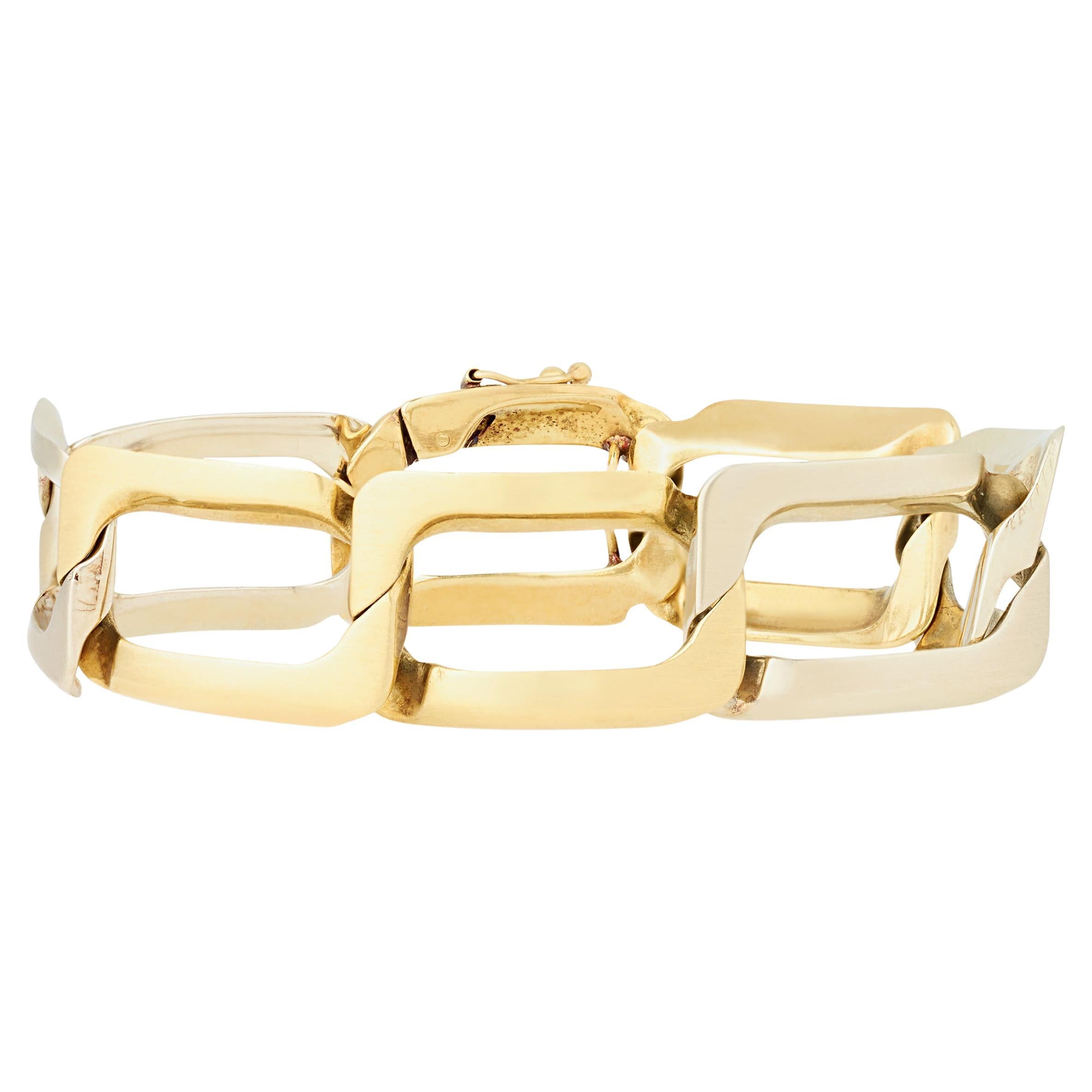 Bulgari Multi-Toned Gold Link Bracelet