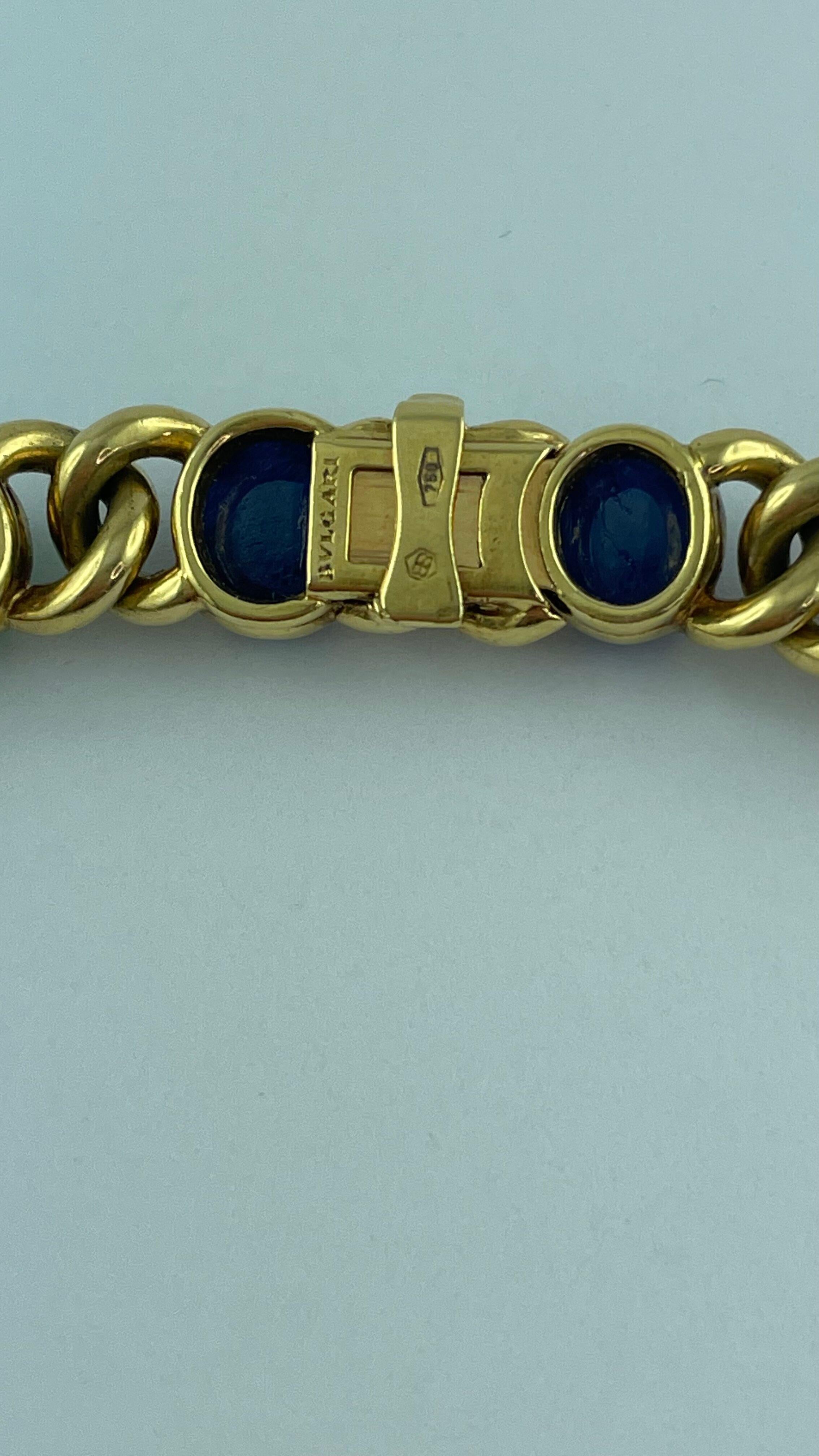 Bulgari Vintage-Halskette mit Rubinen, Saphiren und Smaragden für Damen oder Herren