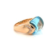 Bulgari Musa Topaz Diamond Rose Gold Ring