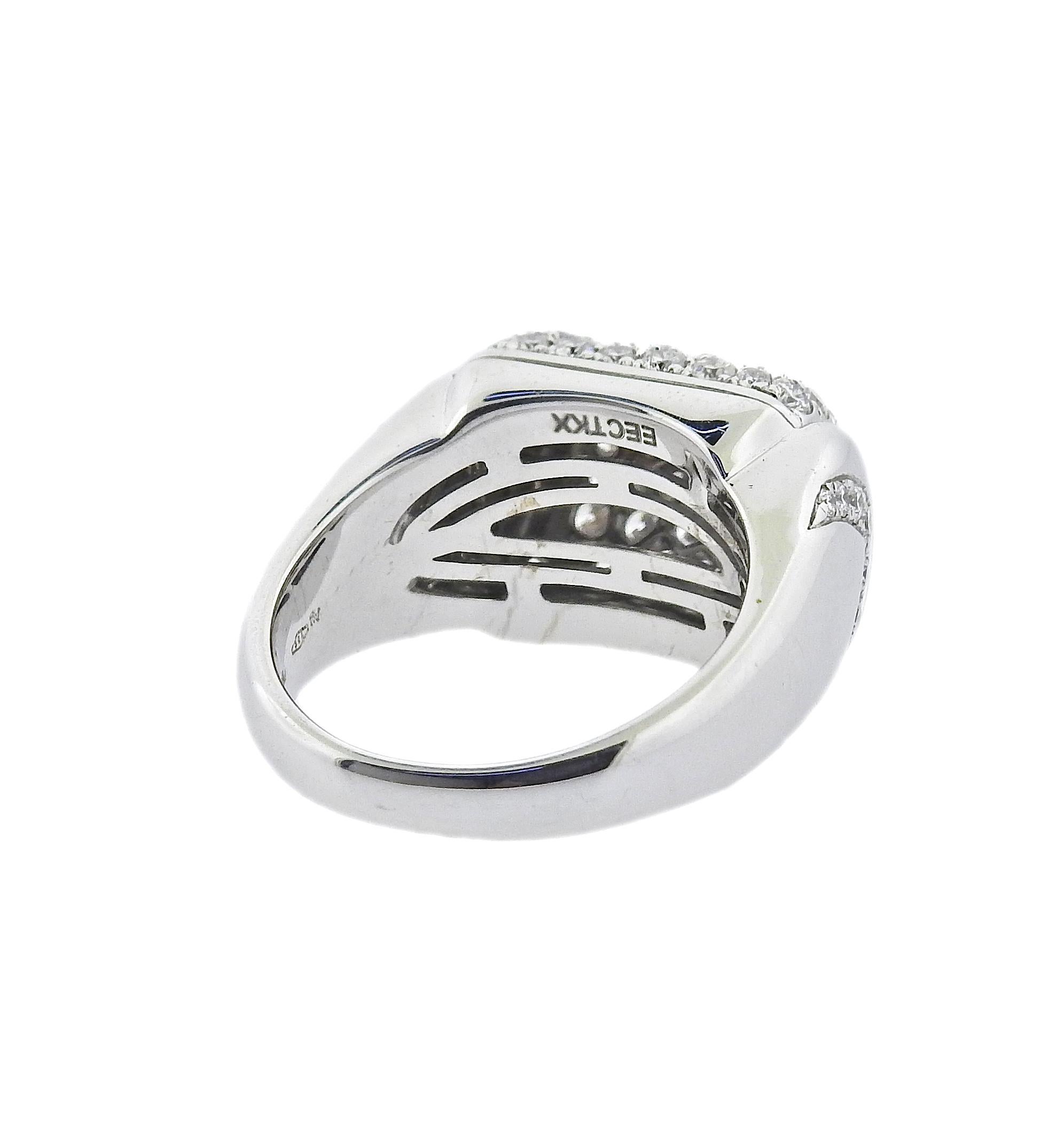 Bulgari Mvsa Diamant-Ring aus Weißgold (Rundschliff) im Angebot