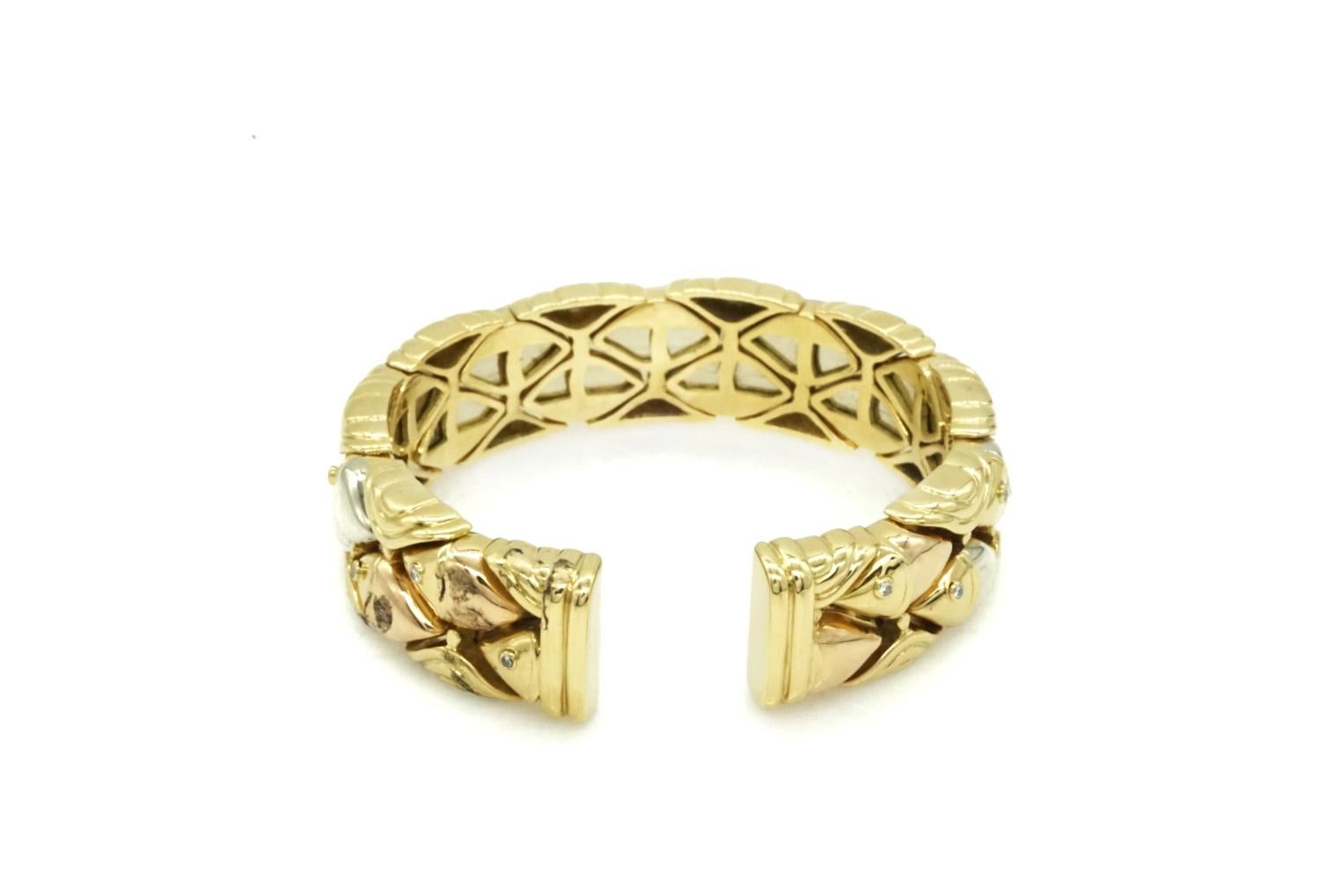 three color gold bracelet