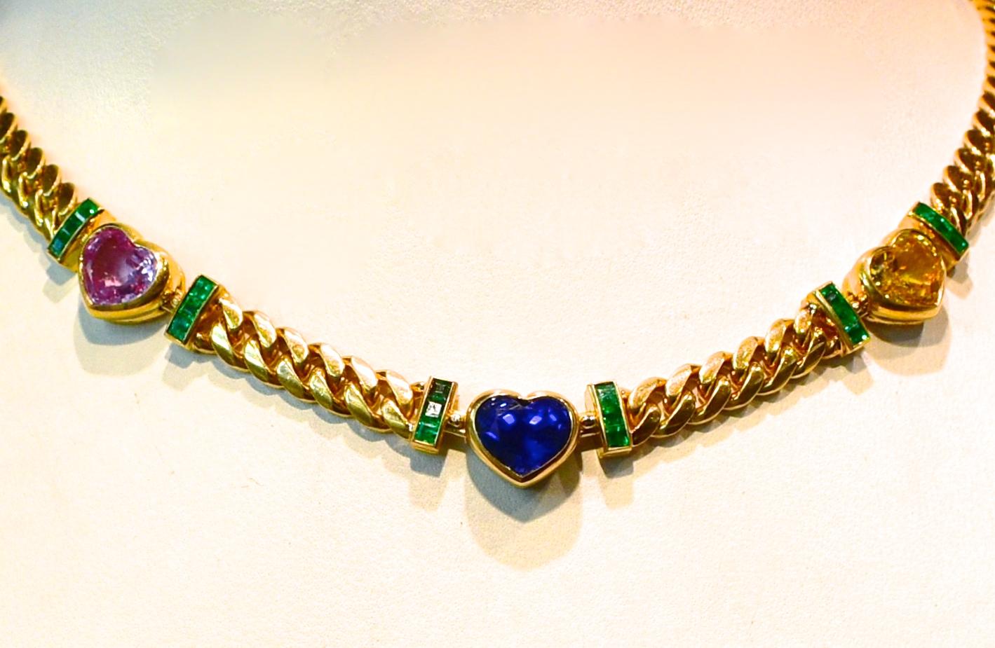 Bulgari Necklace Centering a GIA Certified Natural Unheated Burma Sapphire In Excellent Condition In Aspen, CO