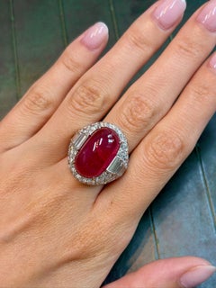 Anello Trombino con rubino e diamanti "No-Heat" di Bulgari
