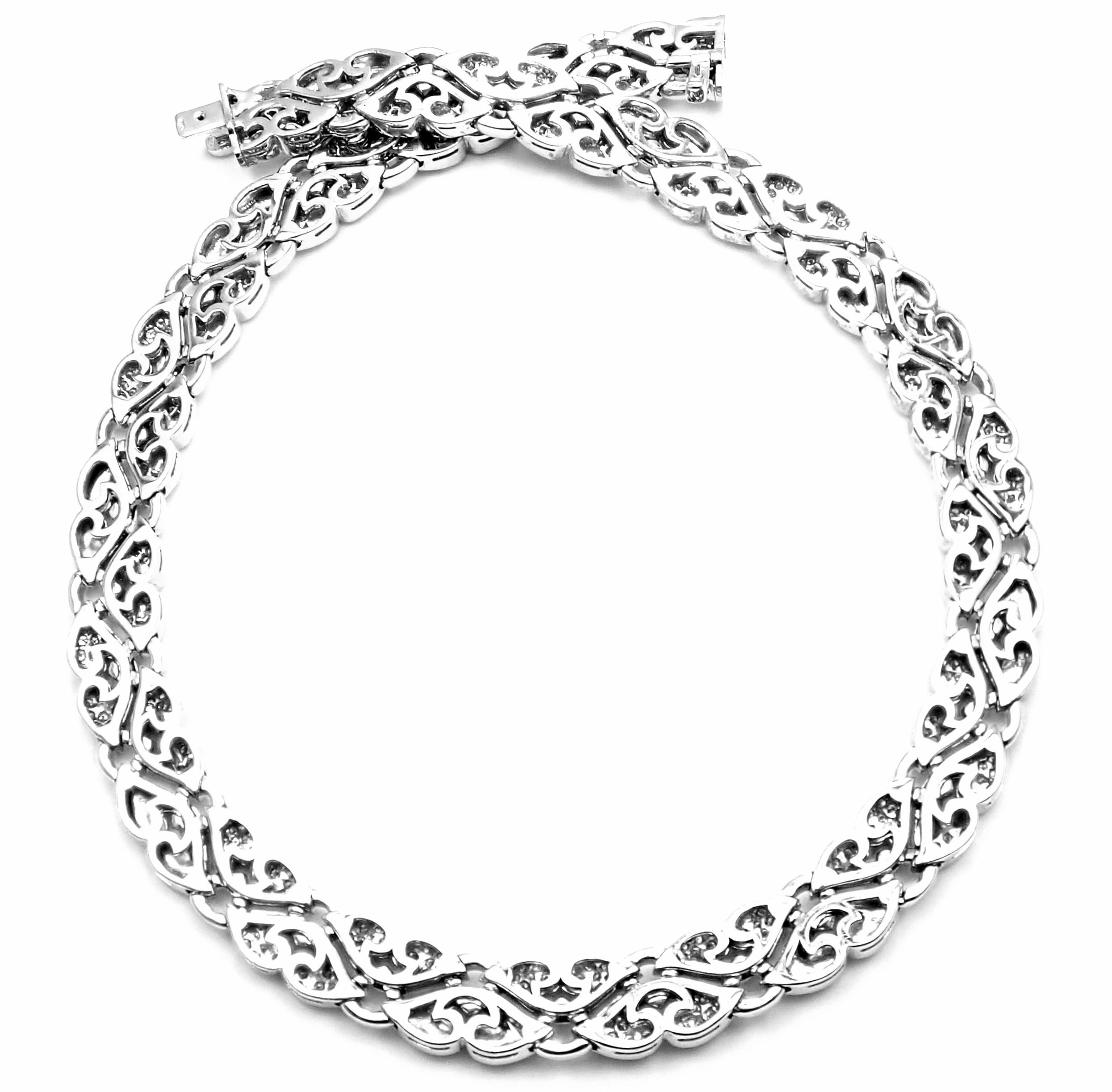 Bulgari Nuvole Platinum 12 Carat Diamond Platinum Choker Necklace In New Condition In Holland, PA