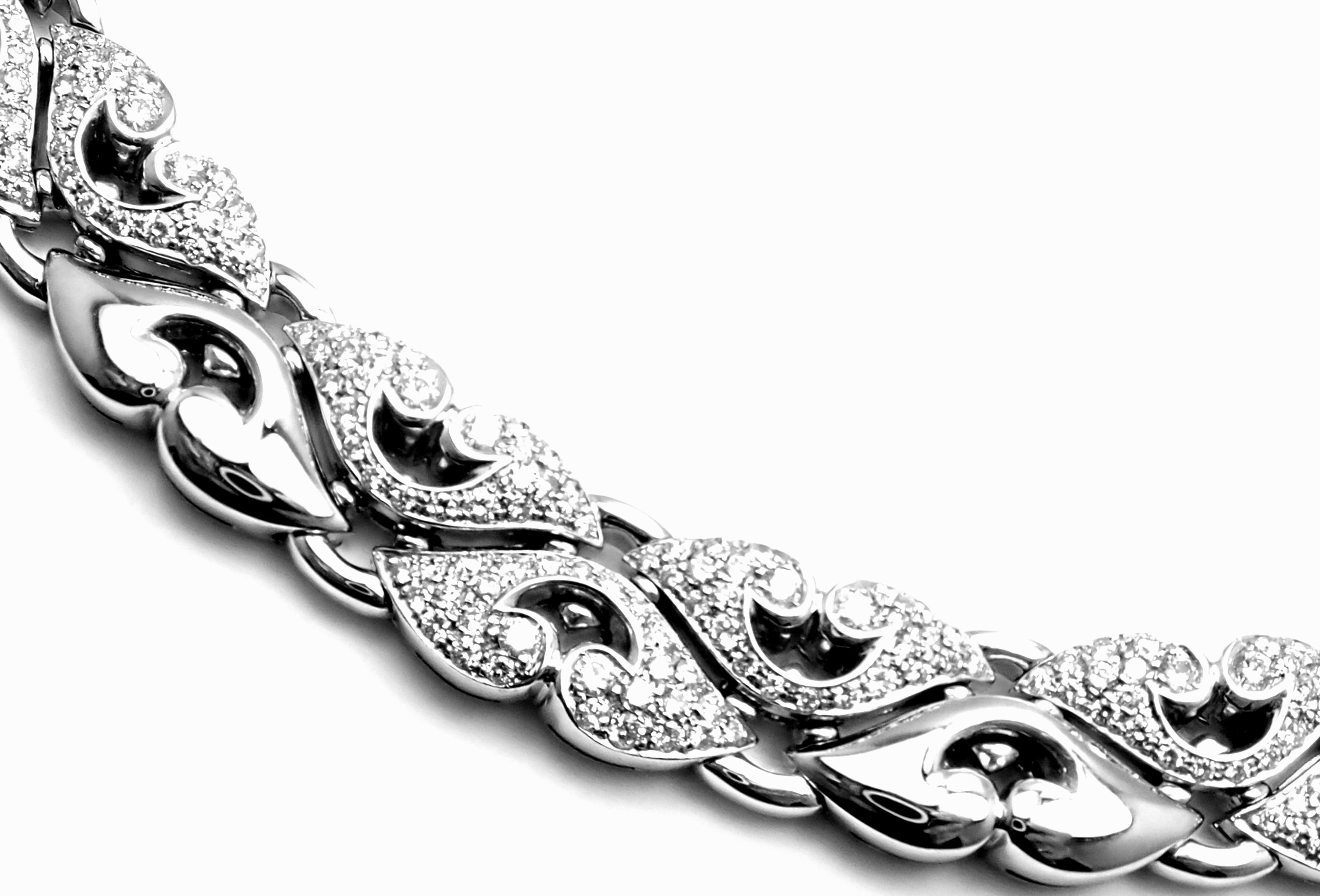 Women's or Men's Bulgari Nuvole Platinum 12 Carat Diamond Platinum Choker Necklace