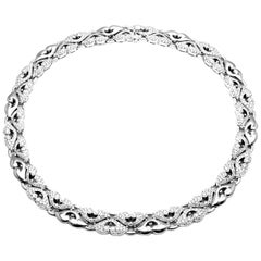 Bulgari Nuvole Platinum 12 Carat Diamond Platinum Choker Necklace