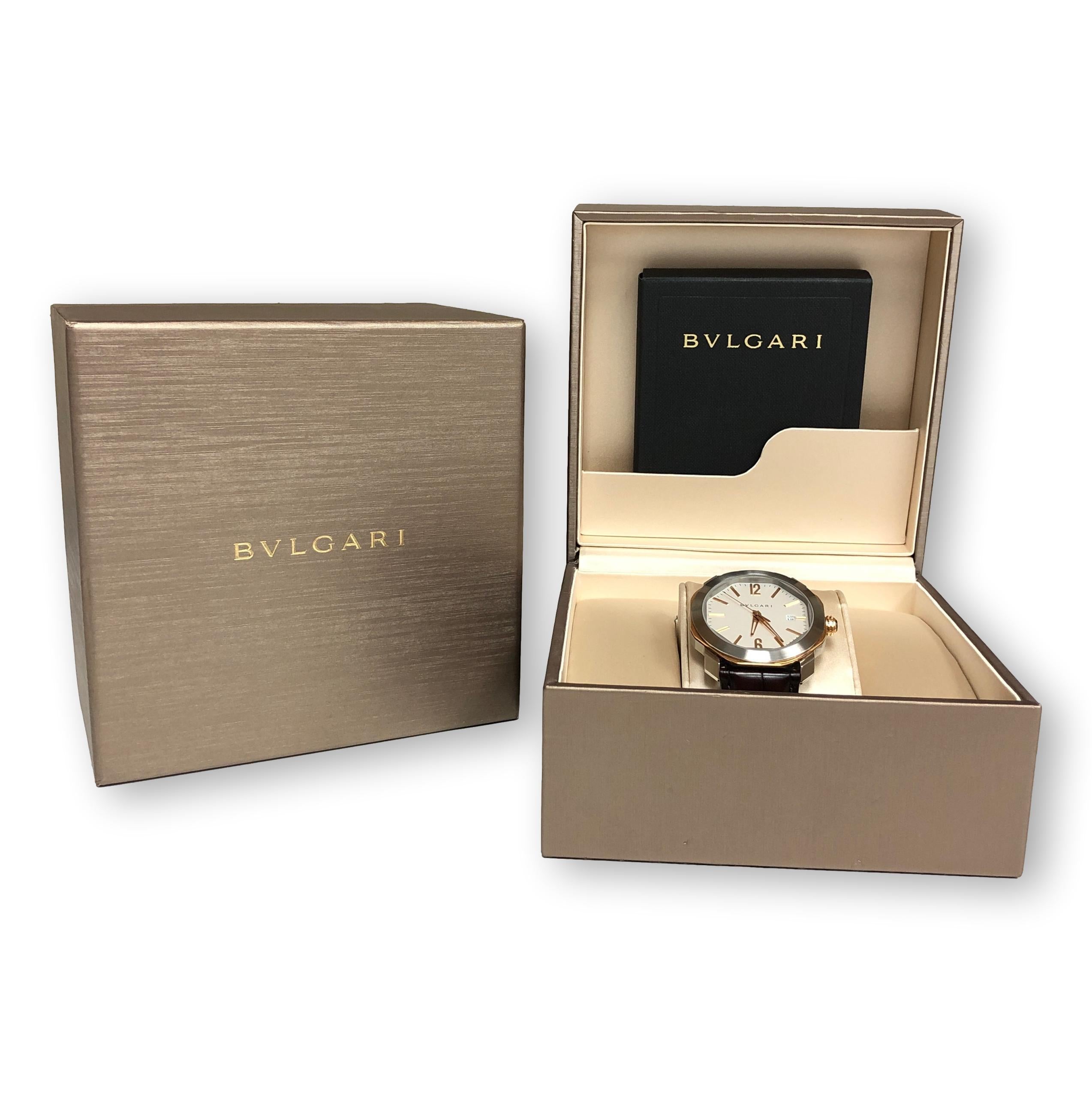 Women's or Men's Bulgari Octo Roma 18K Rose Gold and Stainless Steel Mens Watch