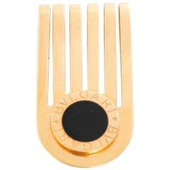 Bulgari Onyx 18 Karat Yellow Gold Money Clip