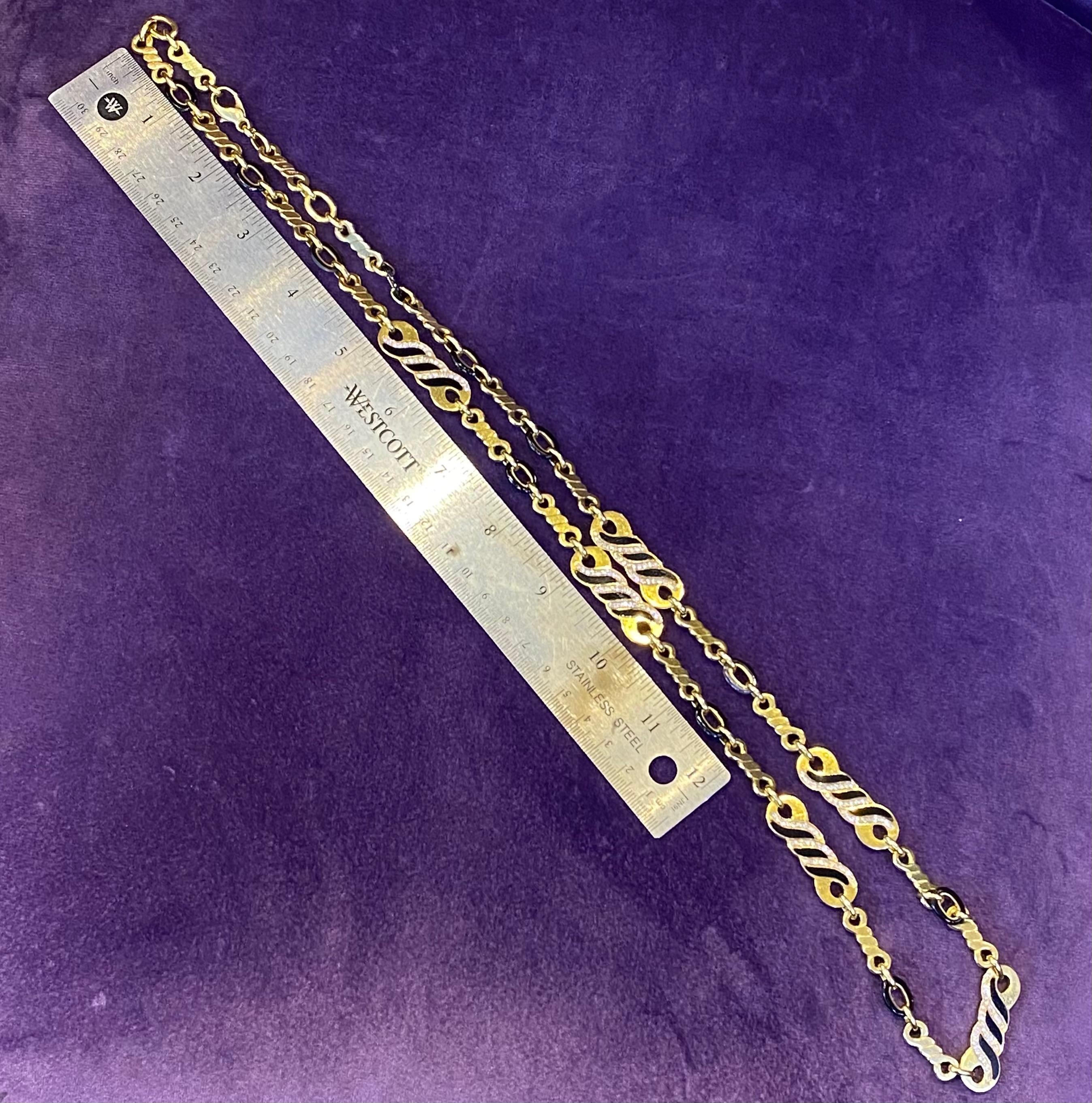 Collana Bulgari in onice e diamanti in vendita 6