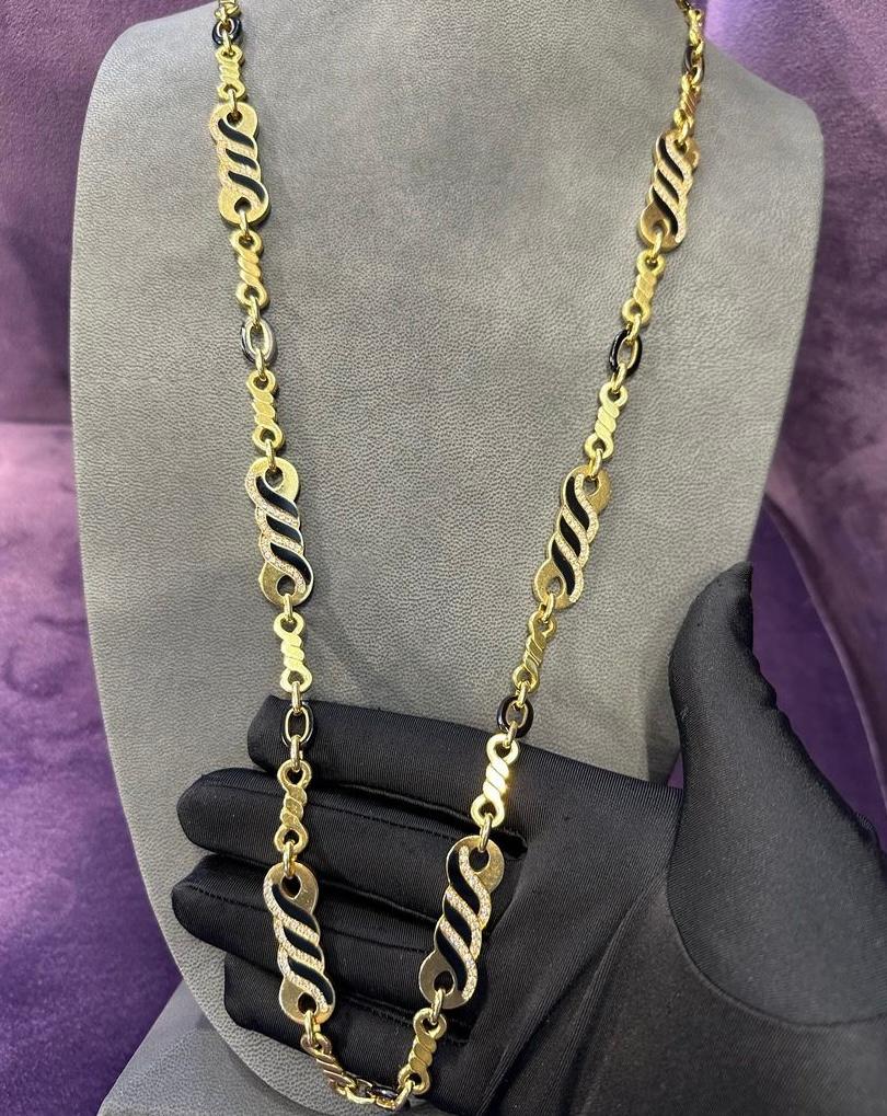Collana Bulgari in onice e diamanti In condizioni ottime in vendita a New York, NY